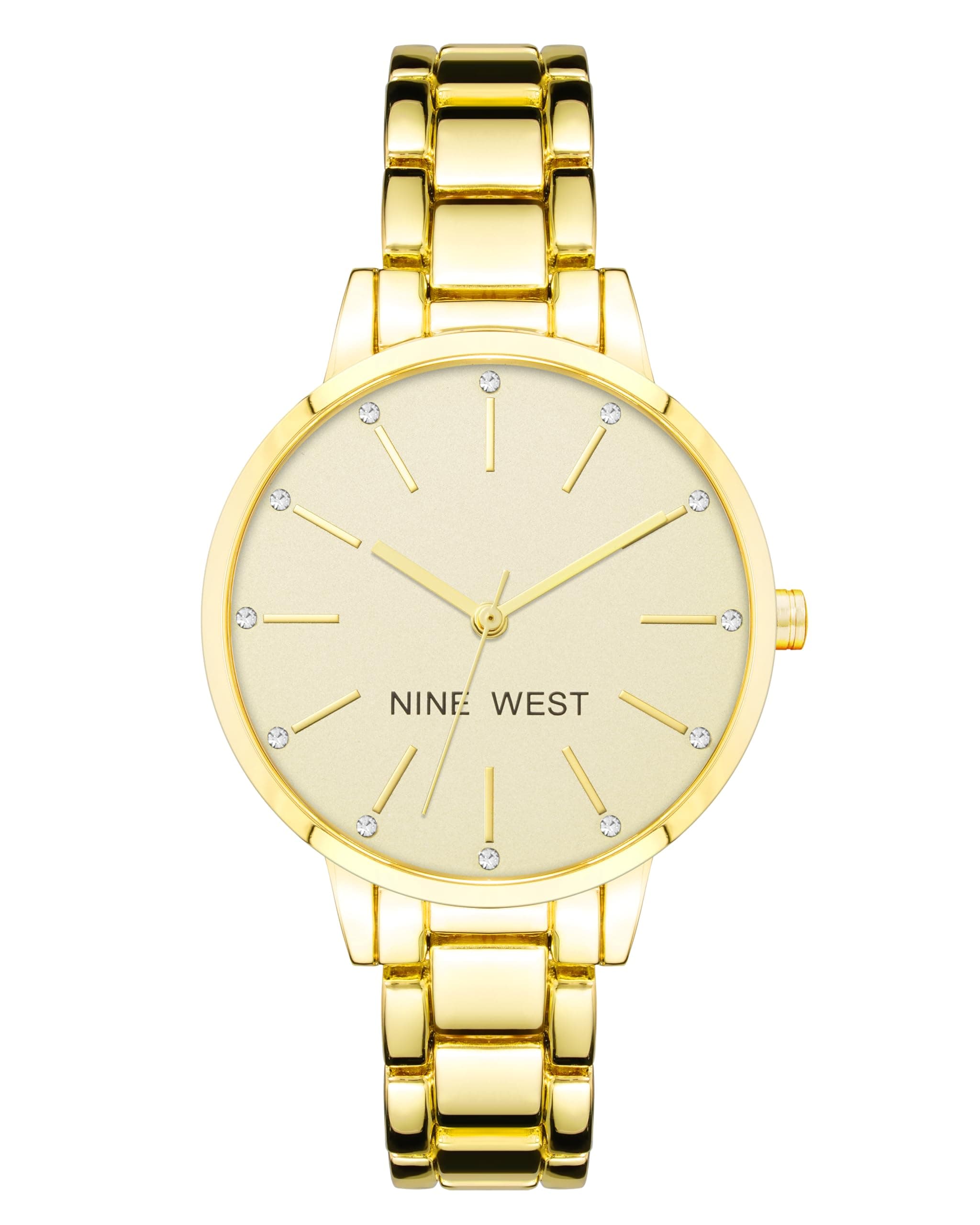 Nine West Women's Crystal Accented Bracelet Watch
