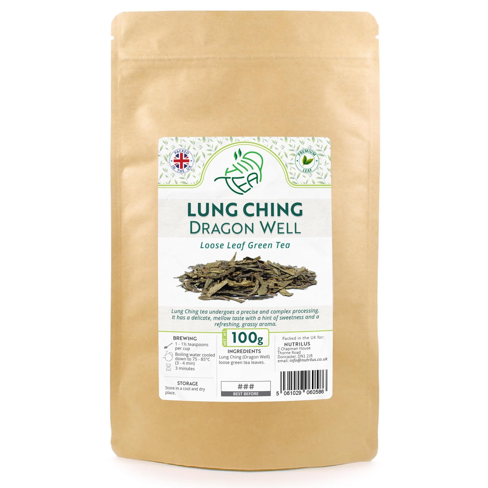 Lung Ching Dragon Well – Premium Chinese Longjing Loose Leaf Green Tea (100g)