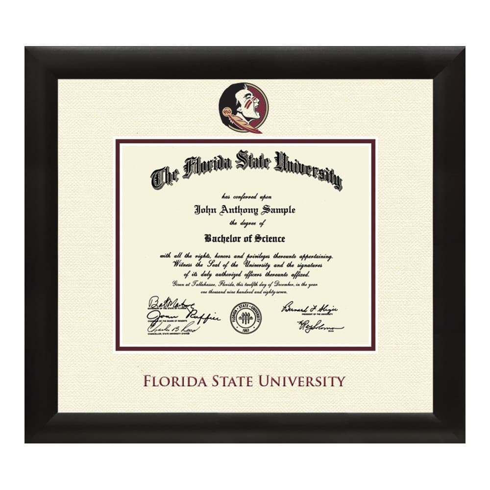 Church Hill Classics Florida State University - Dimensions Edition - Featuring Tacoma Moulding - Officially Licensed - Diploma Size 14" x 11"