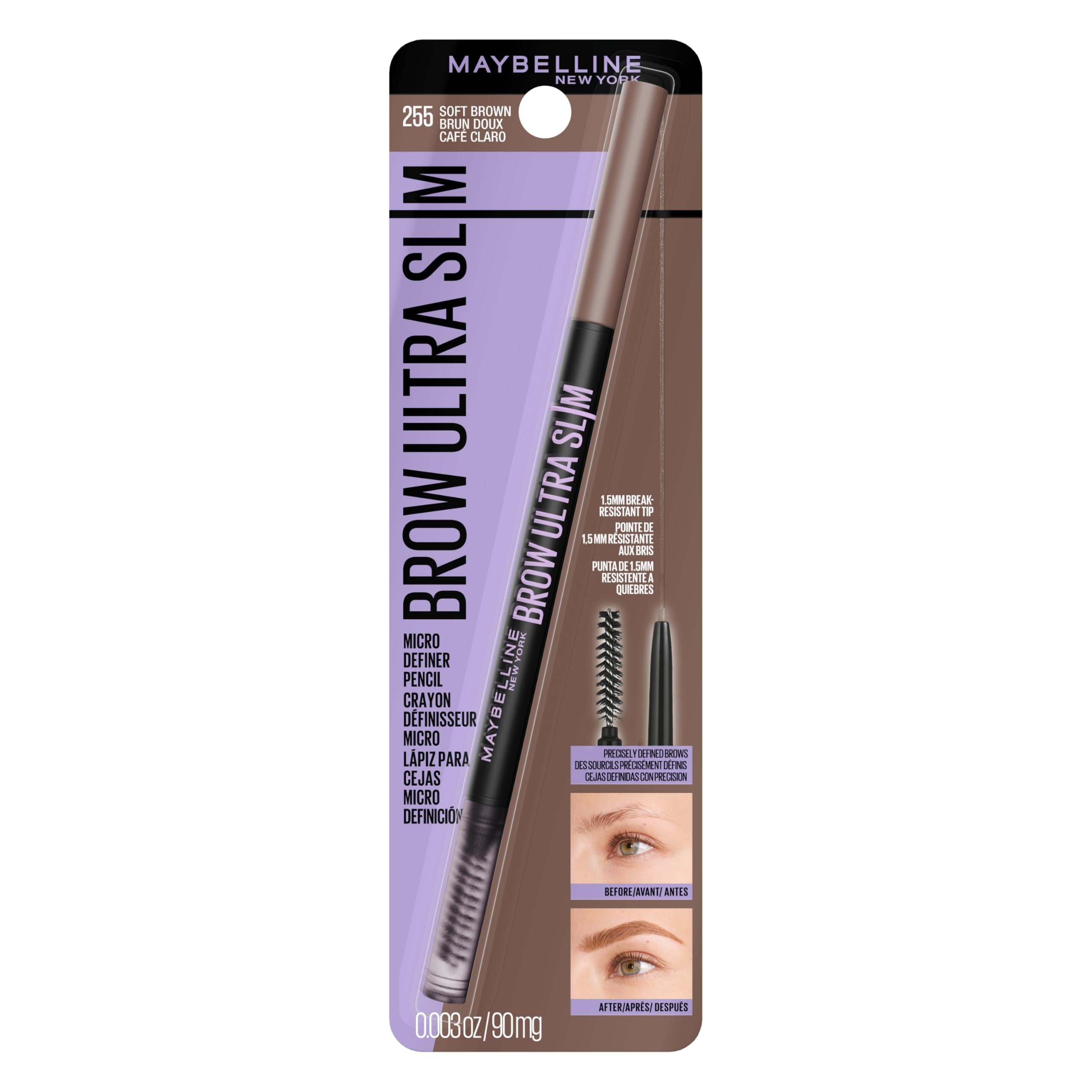MAYBELLINE Brow Ultra Slim Defining Eyebrow Pencil - Soft Brown 255