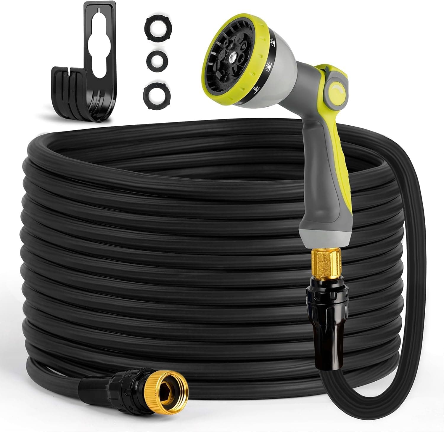 Garden Hose, 2024 New Patented Leak-Proof Lightweight Flexible Garden Hose with 10-Function Spray Nozzle