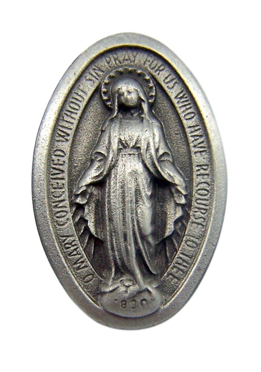Religious Lapel PinsFine Pewter Catholic Patron Saint Lapel Pin Pendant, 1 Inch