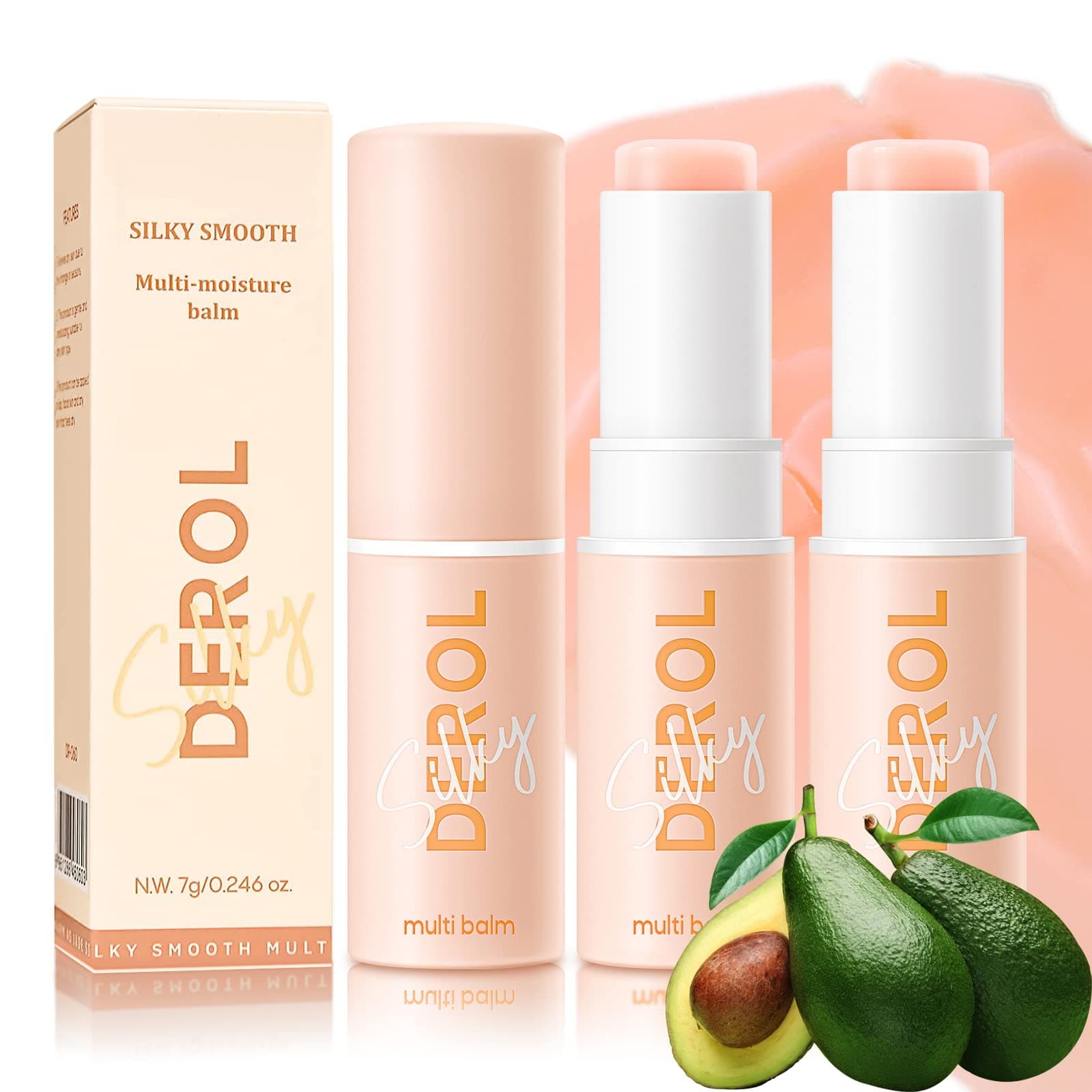 2PCS Wrinkle Repair Moisturizing Multi Balm Stick, Anti-wrinkle Face Balm Eye Balm Body Hydrating Face Moisturizer, Wrinkle Balm Stick Face Skin Collagen Moisturizer for Dry Skin (7g/0.246 oz)