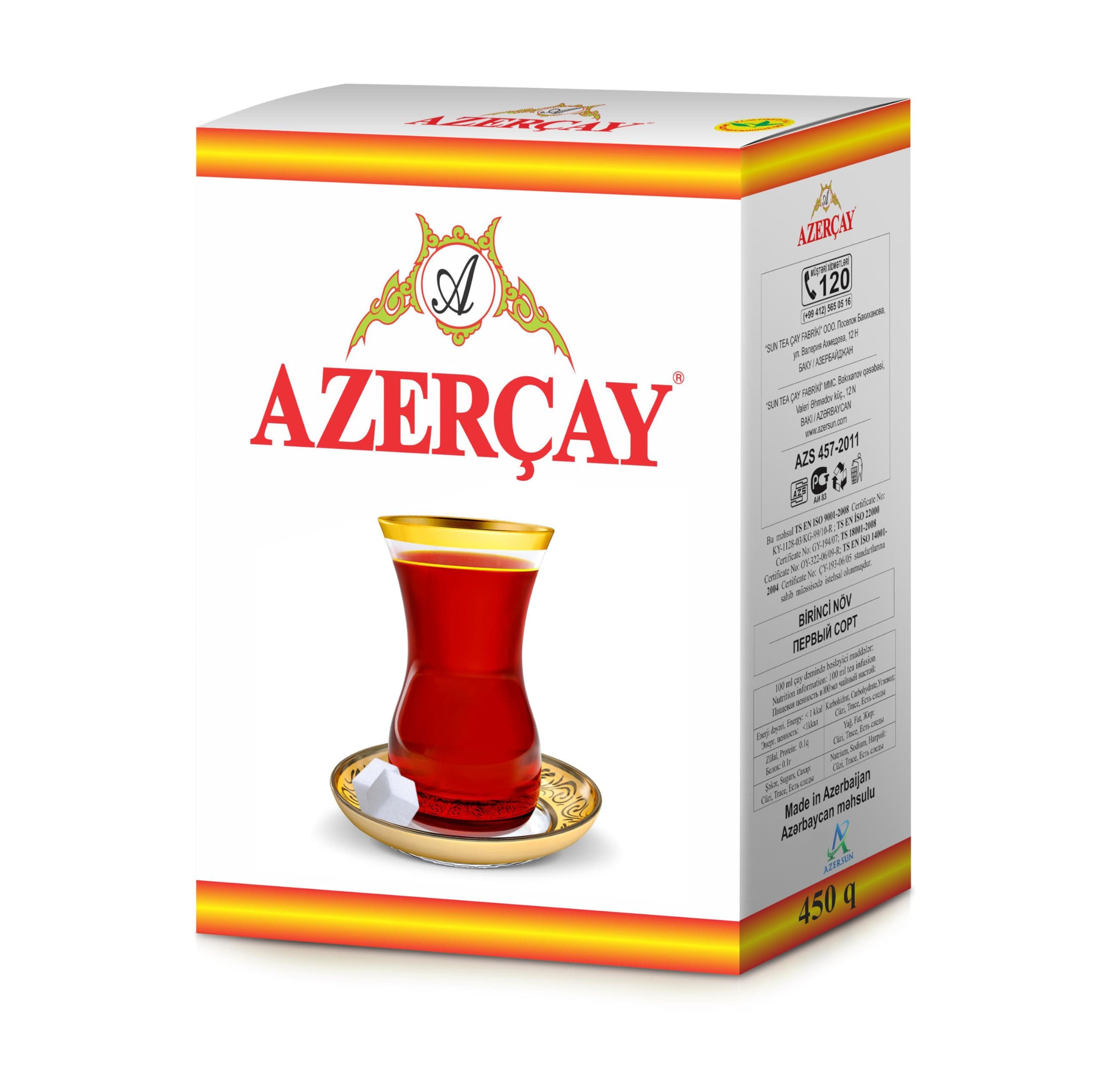 Azercay Flavoured 450 Gr Small-Leaved Bergamot Flavored Black Tea