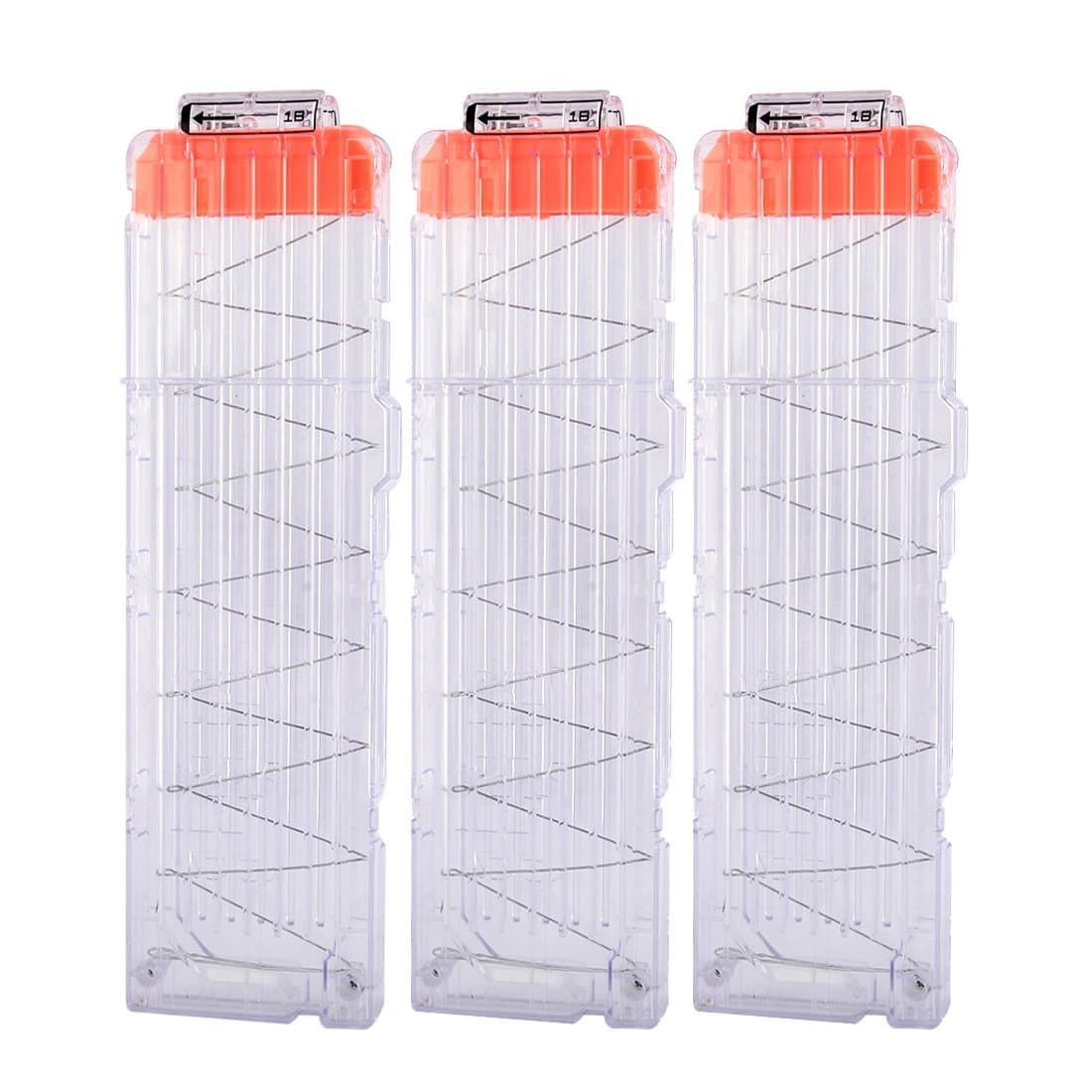 TXXCI 3 Pack Soft Bullet Clip Quick Reload Clip For Nerf Elite Series 18 Bullets Ammo Cartridge Dart Soft Bullet Clips