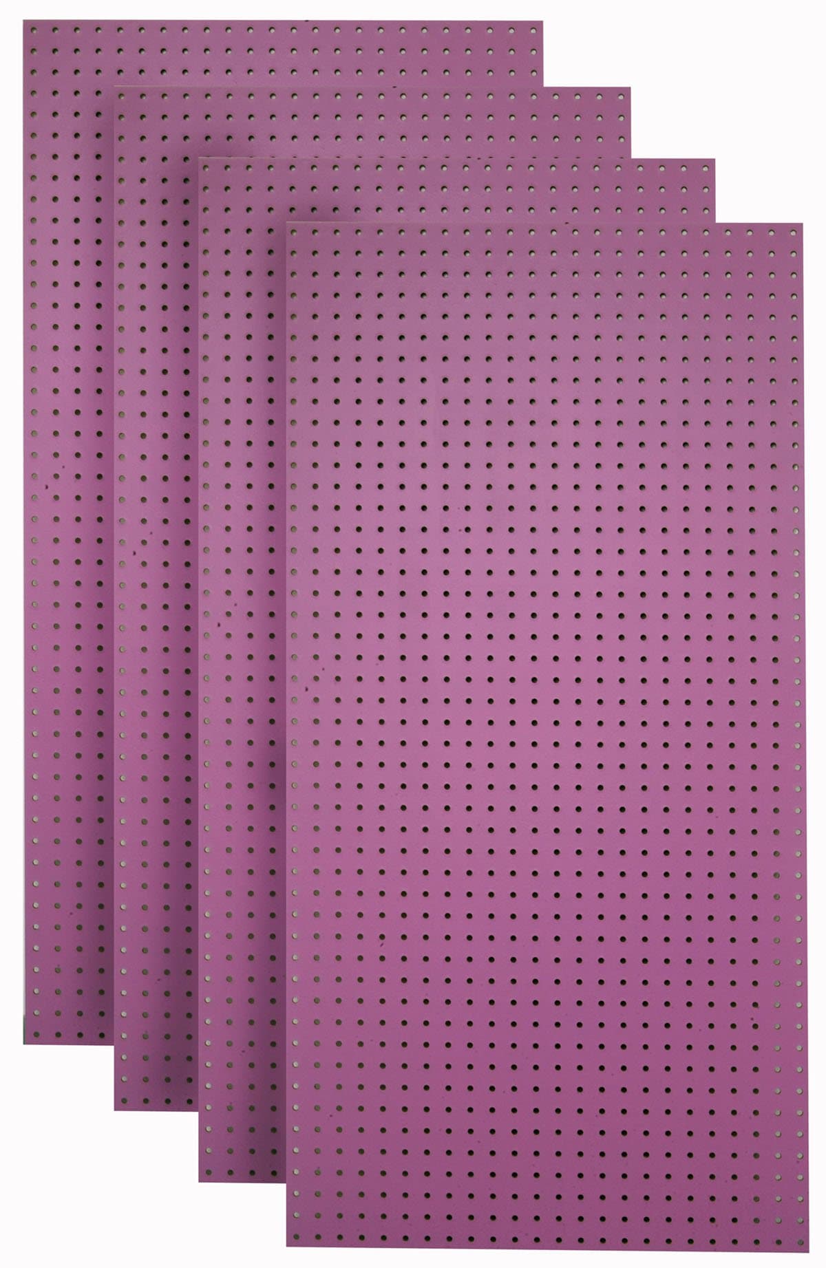 Tempered Wood Pegboard TPB-4WO 24-Inch W x 48-Inch H x 1/4-Inch D Custom Painted Heavy Duty Round Hole Pegboards, Wild Orchid