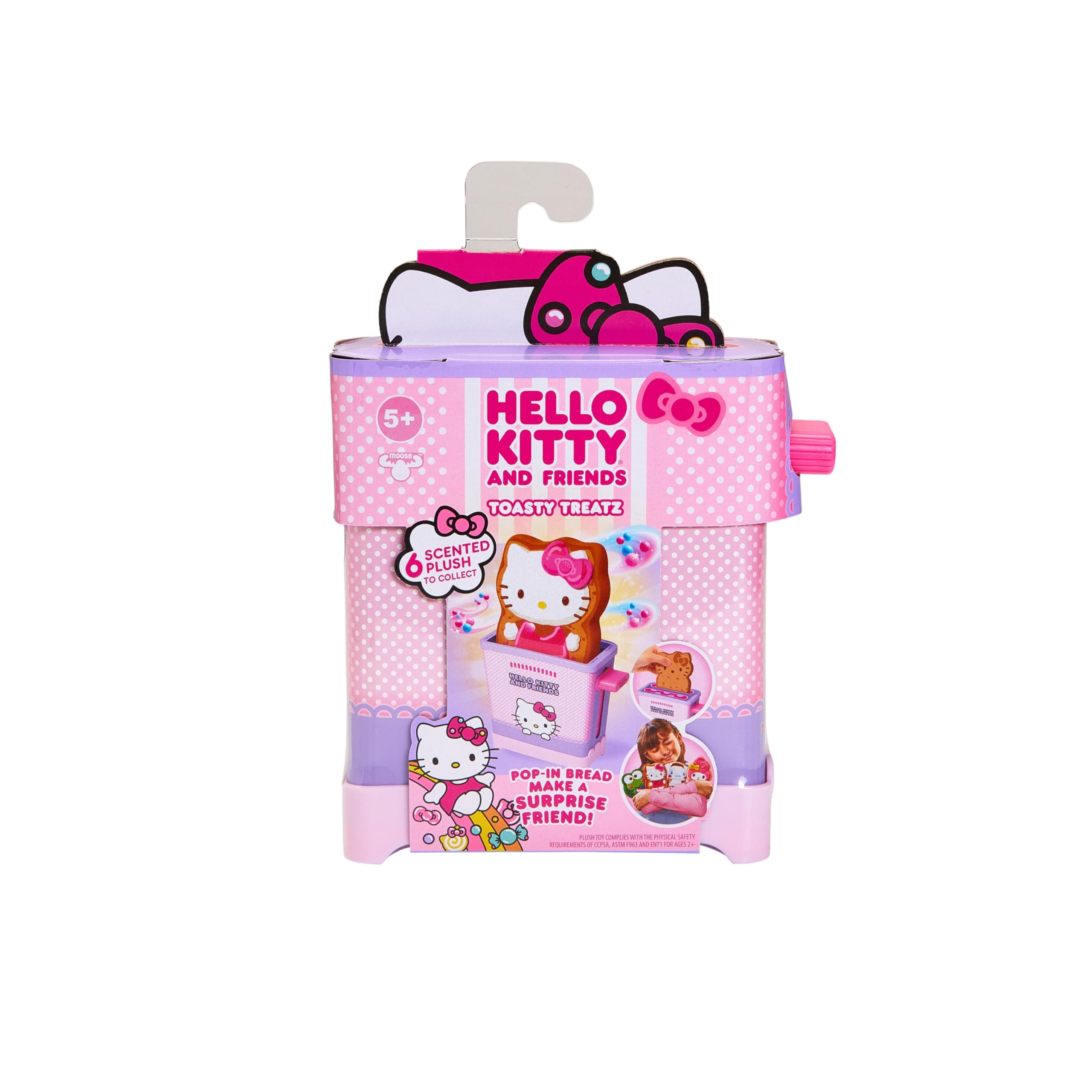 Hello Kitty and Friends Toasty Treatz Toaster | Squishy, Scented Plush Surprise | Pop-in-Bread, 6 Collectible Characters