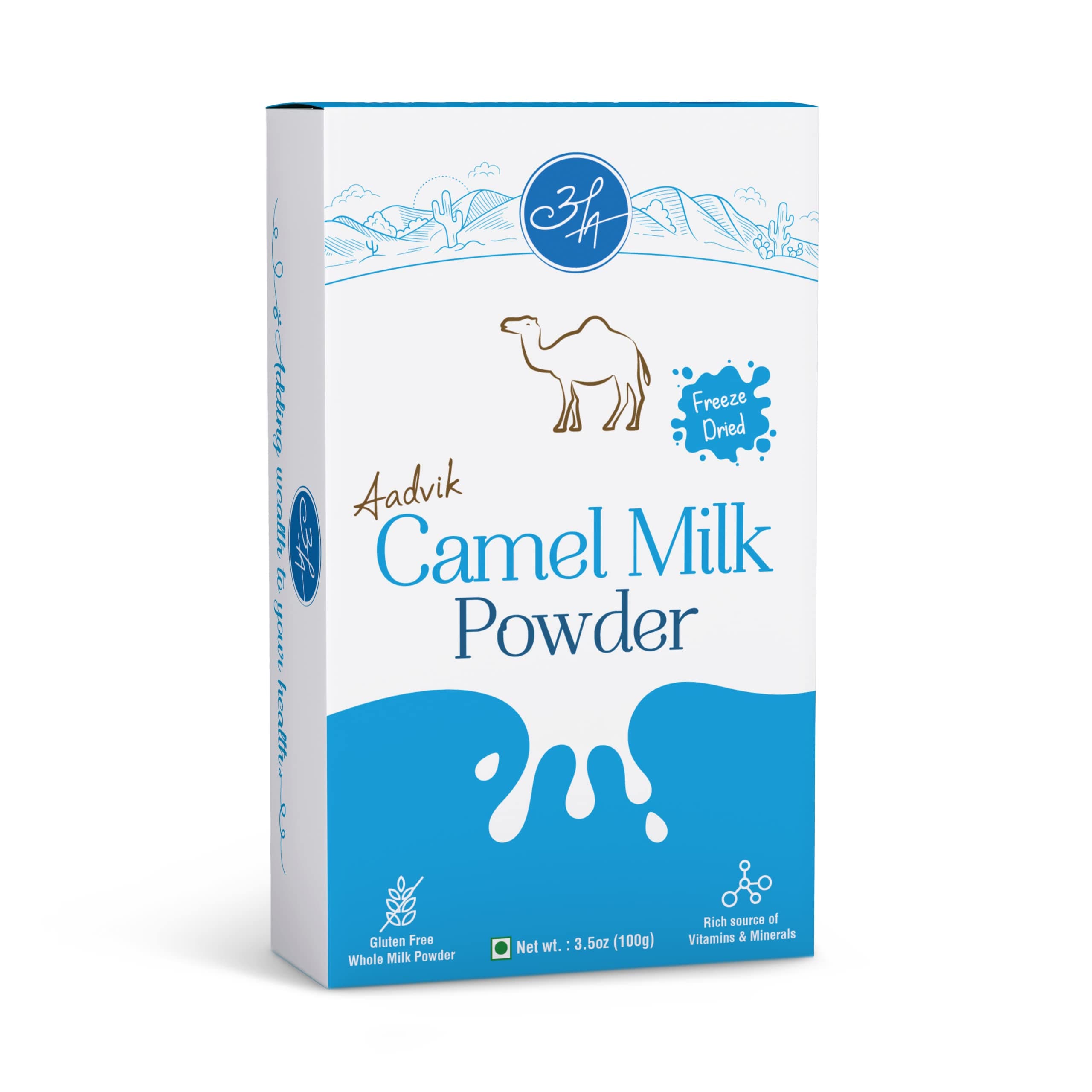 Aadvik Camel Milk Powder | Freeze Dried | Pure and Natural | 20g X 5 Sachets | 100 GMS