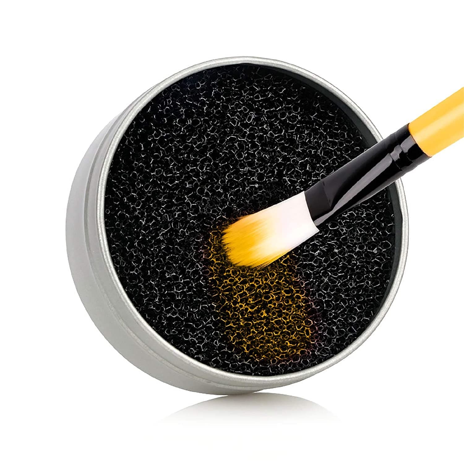 Makeup Brush Cleaner, Color Removal Cleaner Sponge (Pack of 1) - Black