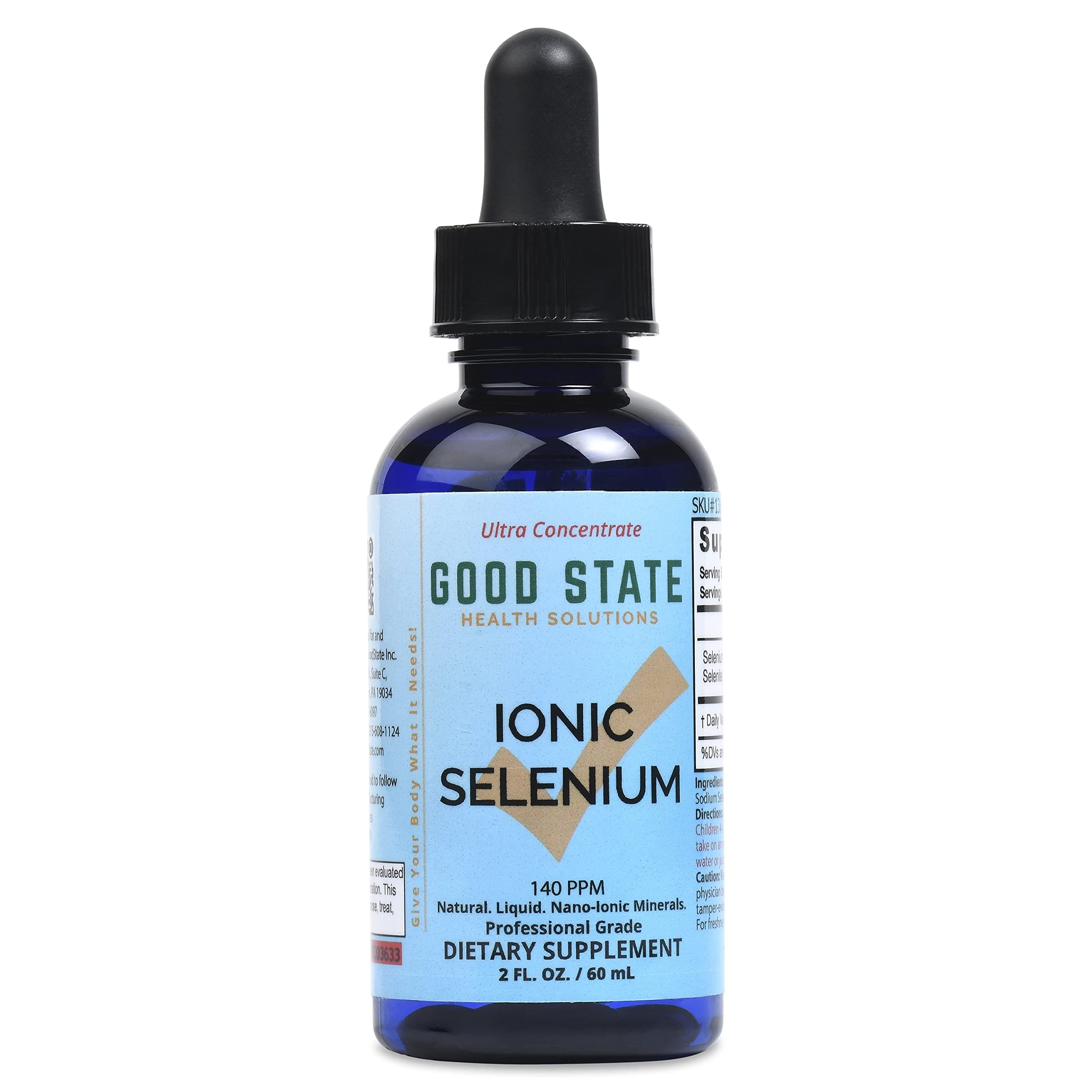 Good State Liquid Ionic Minerals - Selenium Ultra Concentrate - (10 drops equals 70 mcg) (100 servings per bottle)