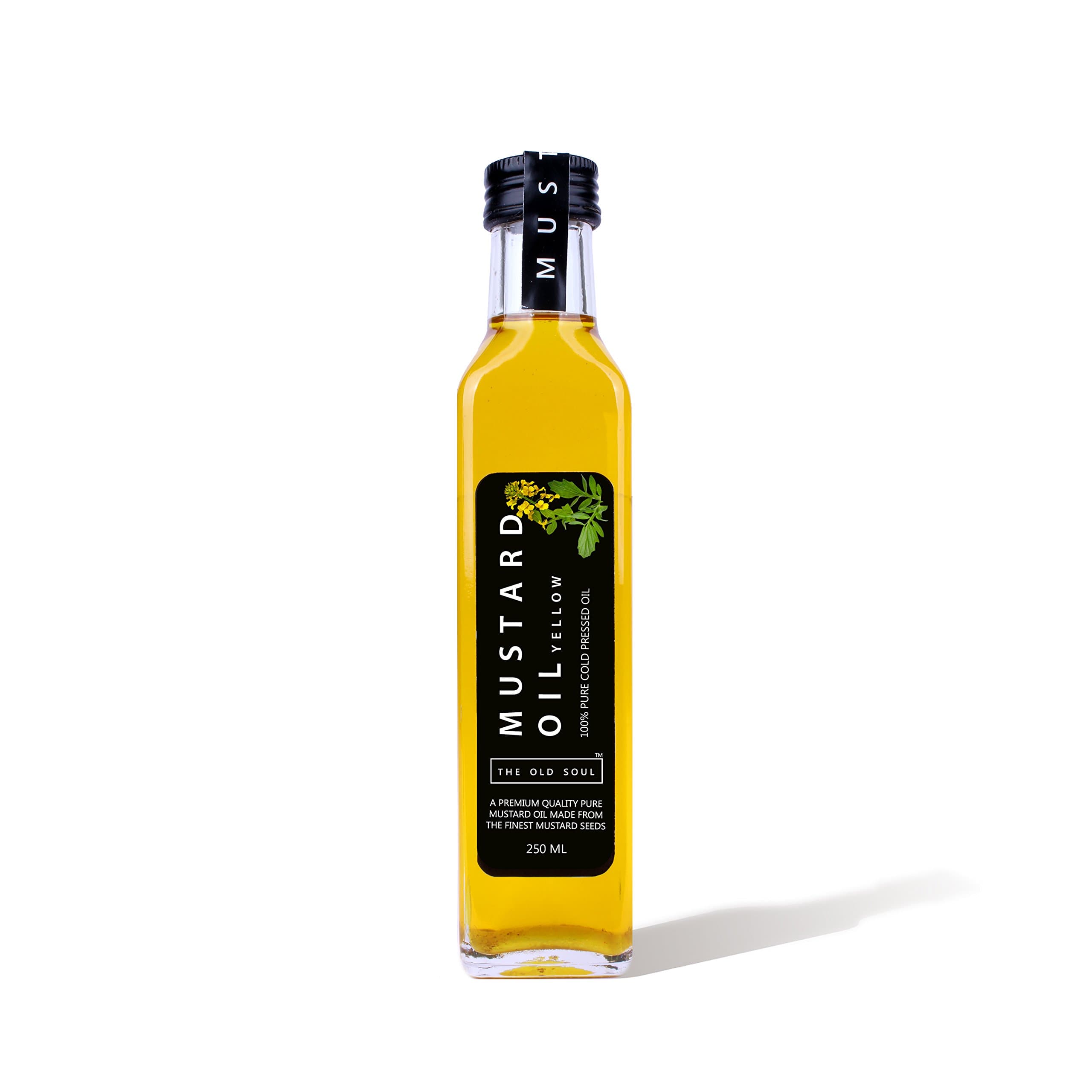 THE OLD SOUL 100% Pure Cold Pressed Oils (Yellow Mustard Oil, 250 ML)