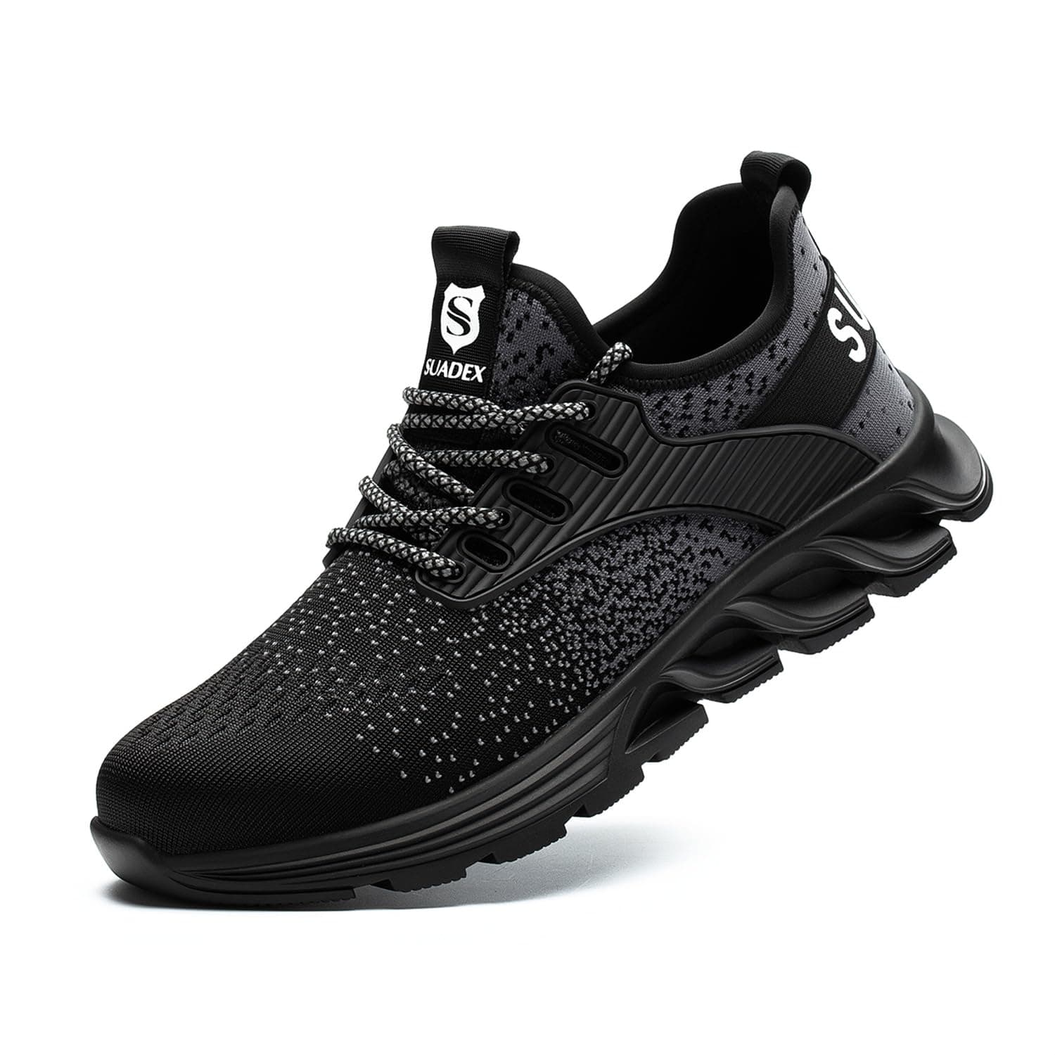 SUADEX Steel Toe Sneakers for Men Women Indestructible Work Safety Shoes Lightweight Comfortable Slip Resistant Composite Toe