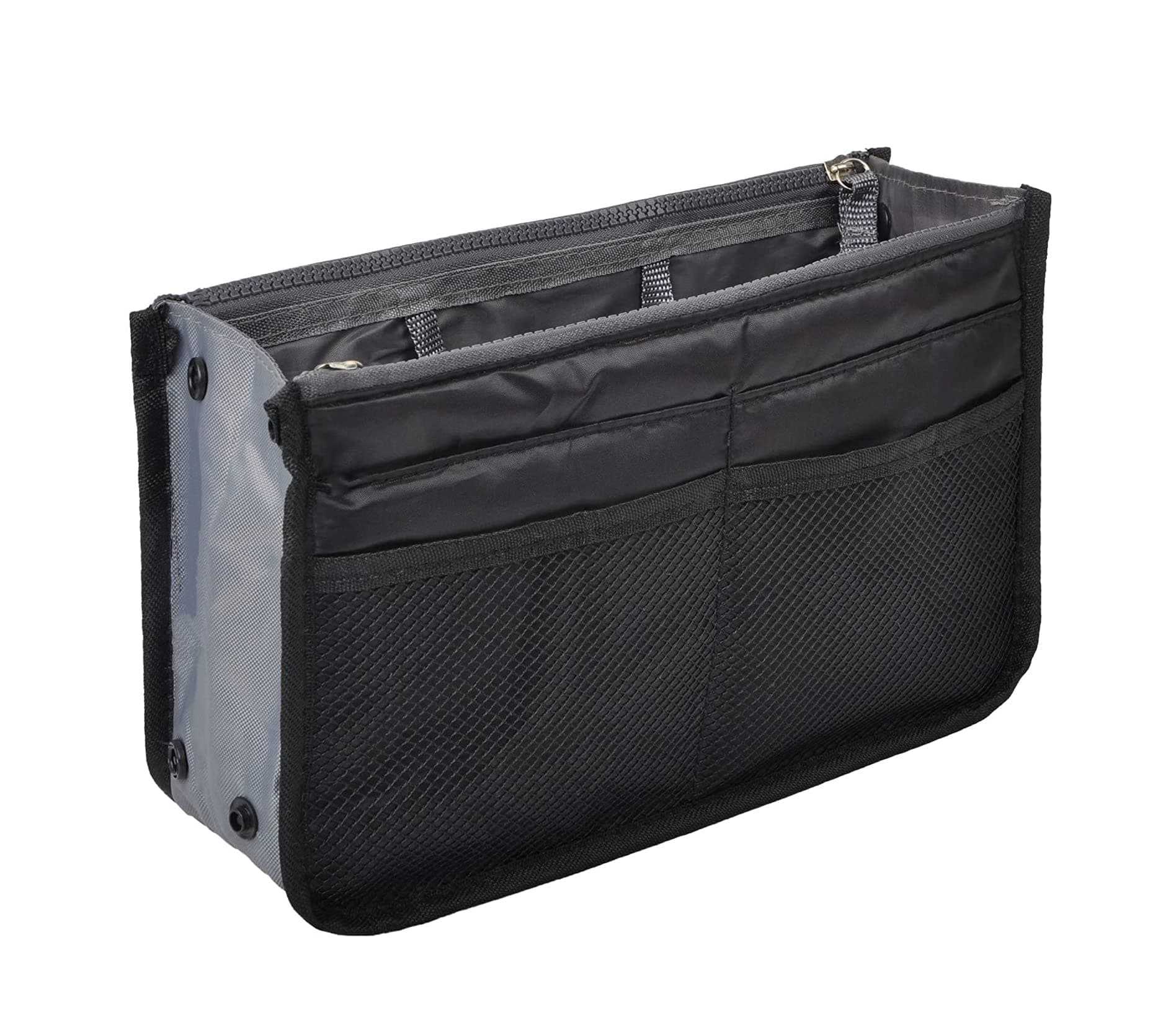 GROUPY Mesh Pocket 8 Cms Cosmetic Pouch (S_Handbag-Inserts-Black-221021_Blue)