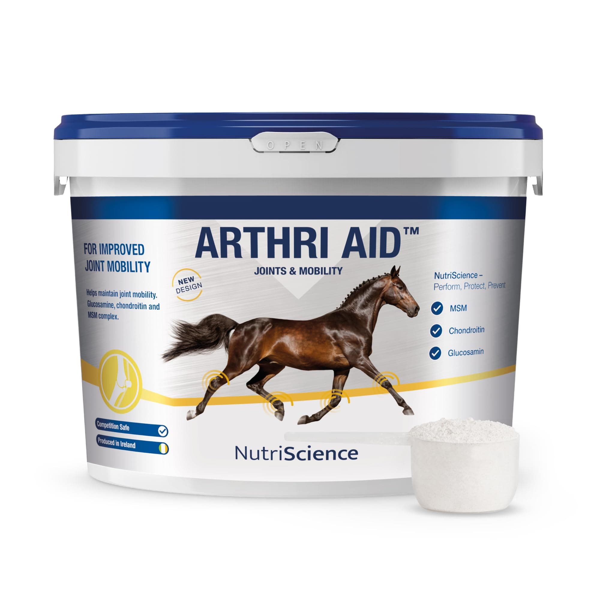 ArthriAid Joint Supplements for Horses Glucosamine, Chondroitin, MSM & HA Supplement Aids joint Lubrication - Improves Joint Health & Mobility (3kg Powder)
