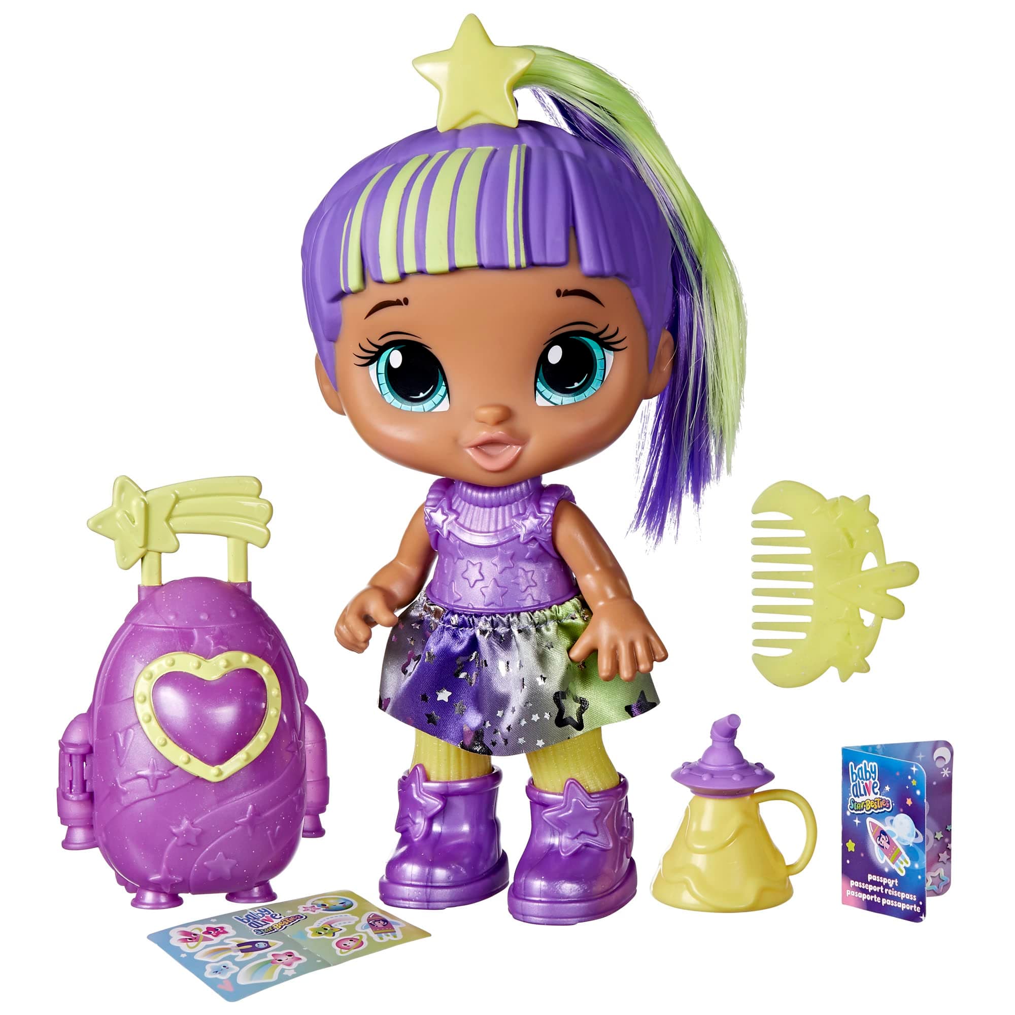 Star Besties Doll, Lovely Luna, 8-inch Space-Themed Doll for 3 Year Old Girls and Boys and Up, Accessories