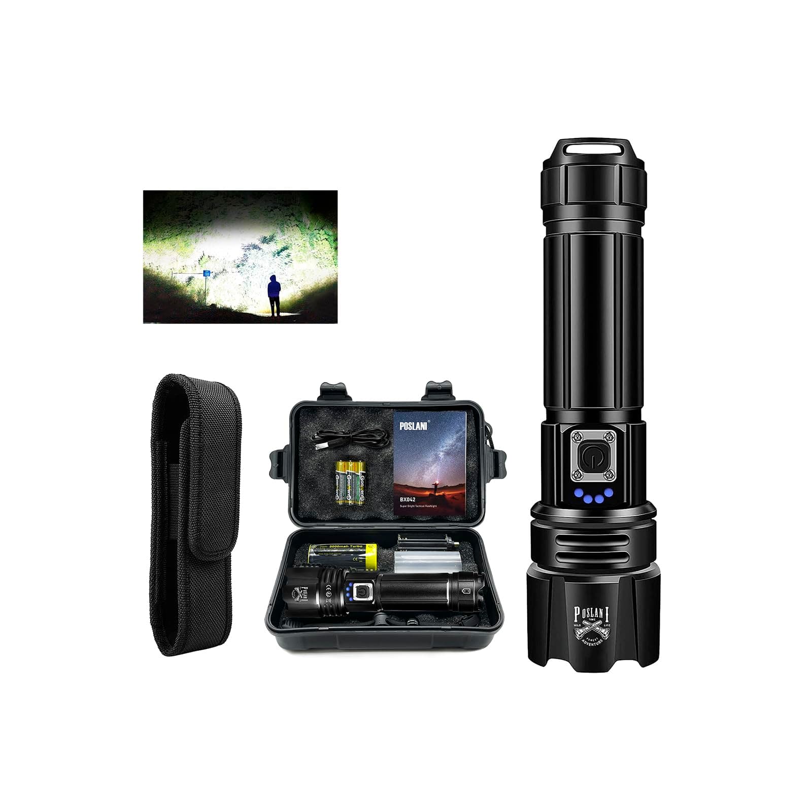 Flashlights LED High Lumens Rechargeable,Brightest 950000 lumens Flash Light, High Power Tactical Flashlight,Handheld Waterproof Flashlights for Emergency Camping Gift