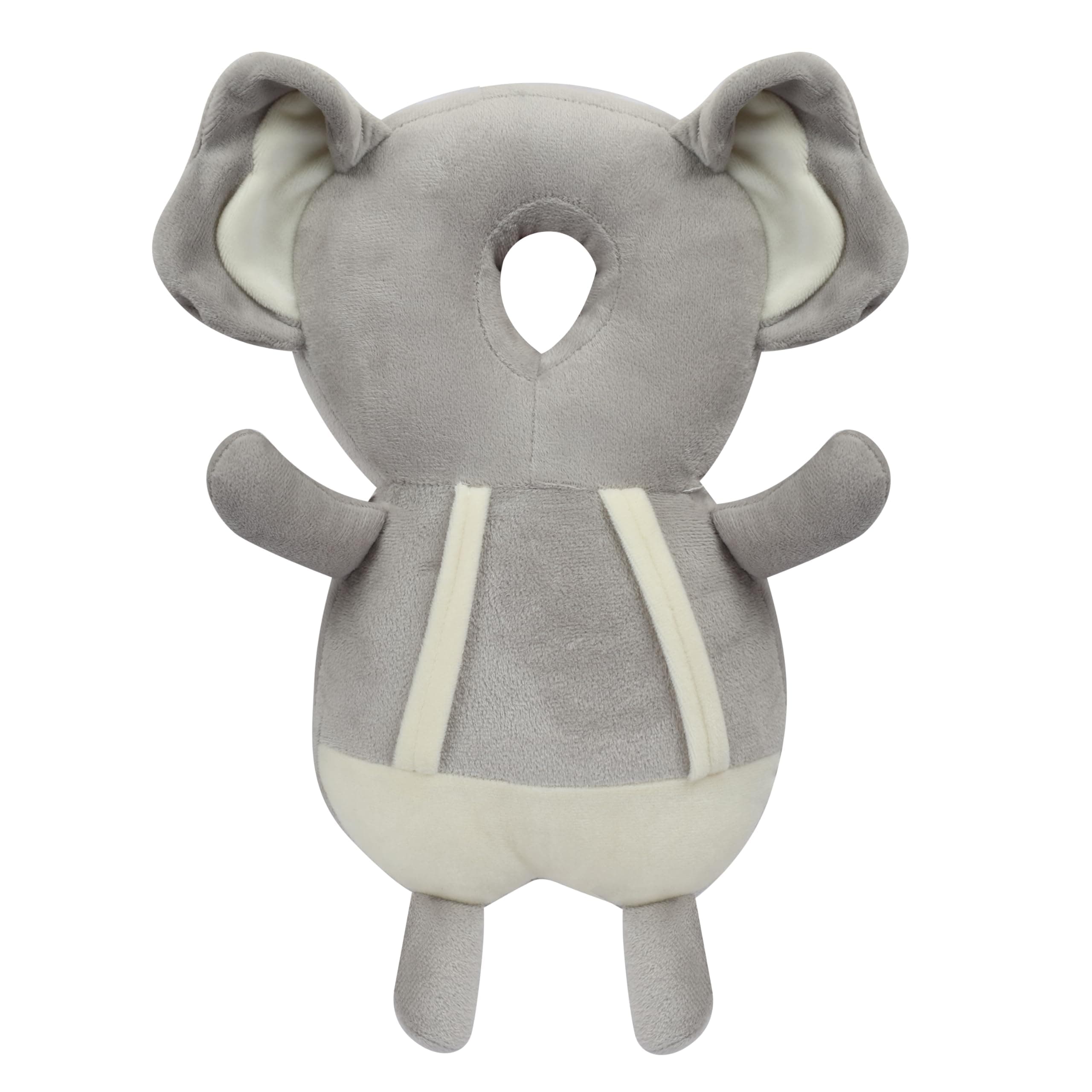 HUG PUPPYBaby Head Protector Cushion Plush Soft Toy Early Learning Toy Fall Protection Helmet Baby Head Protector Child Adjustable Shoulder Strap (Grey Bag)