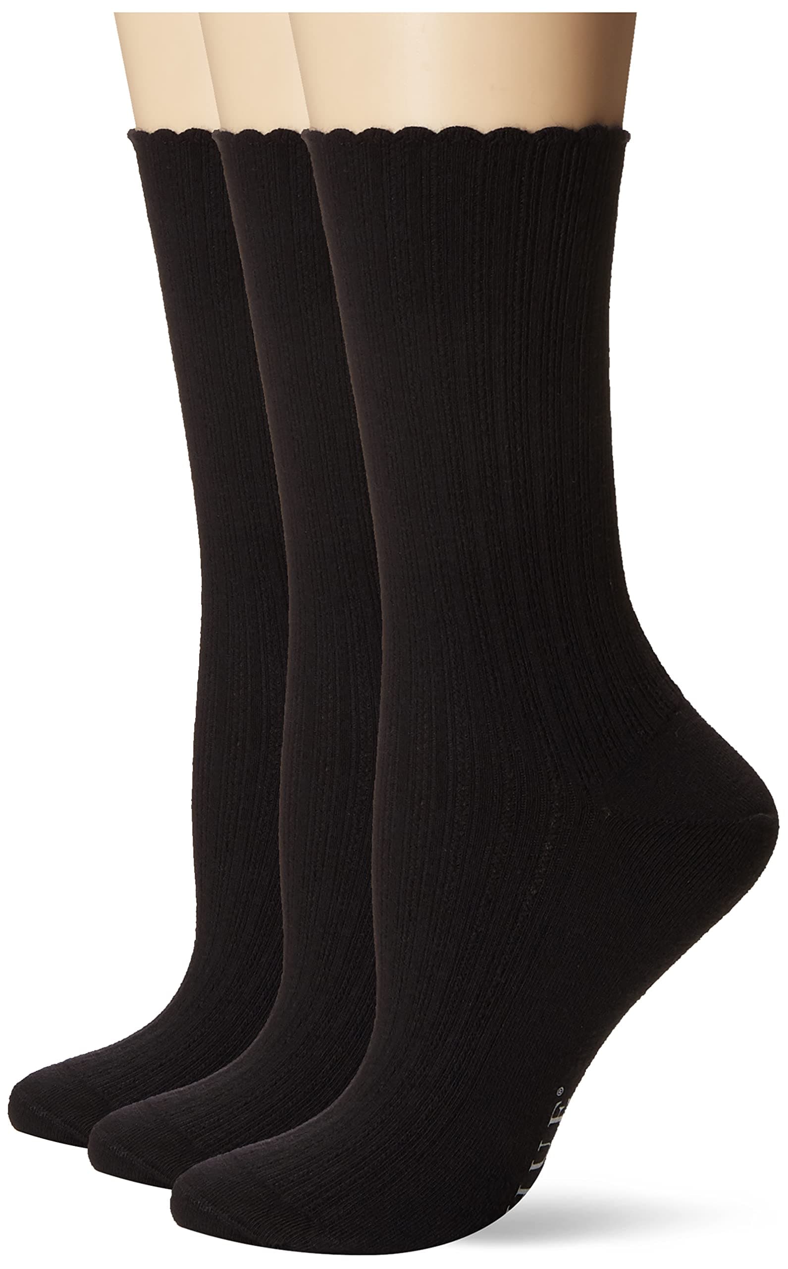 HUE Women’s Scalloped Pointelle Crew Sock