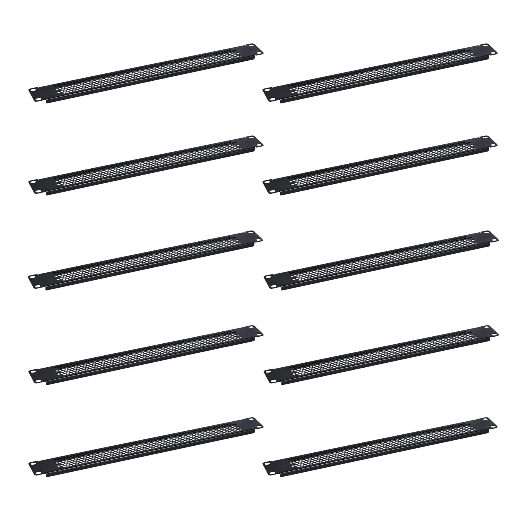 RackPath 1U Blank Rack Mount Panel Spacers with Ventilation (Pack of 10) for 19" Server Rack Enclosure or Network Cabinet