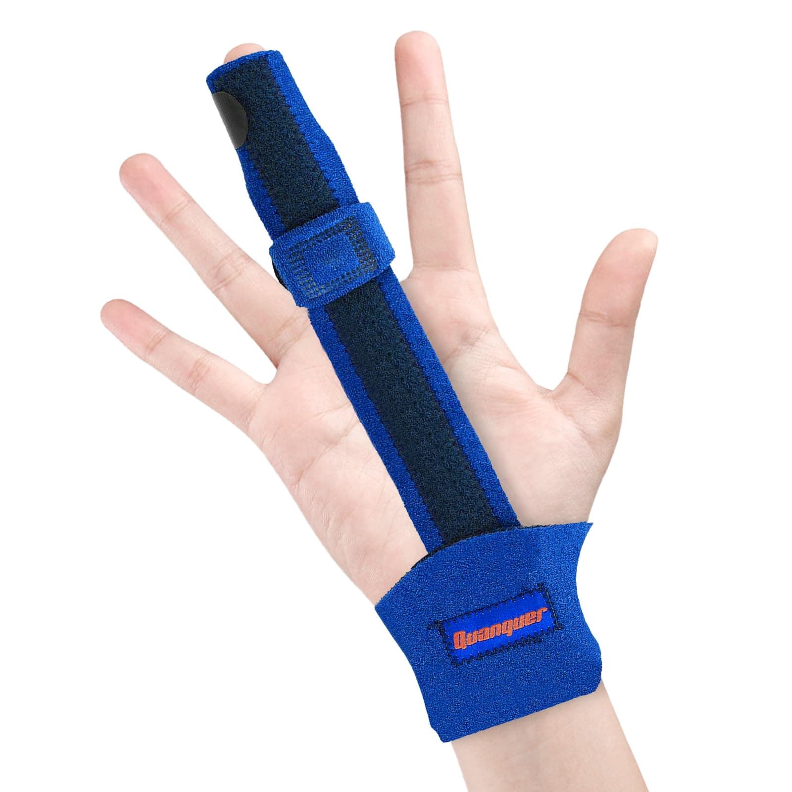 Quanquer Finger Extension Splint for Trigger Finger, Mallet Finger, Finger Knuckle Immobilization, Finger Fractures, Wounds, Post-operative Care and Pain Relief- Hand Splint Finger Support