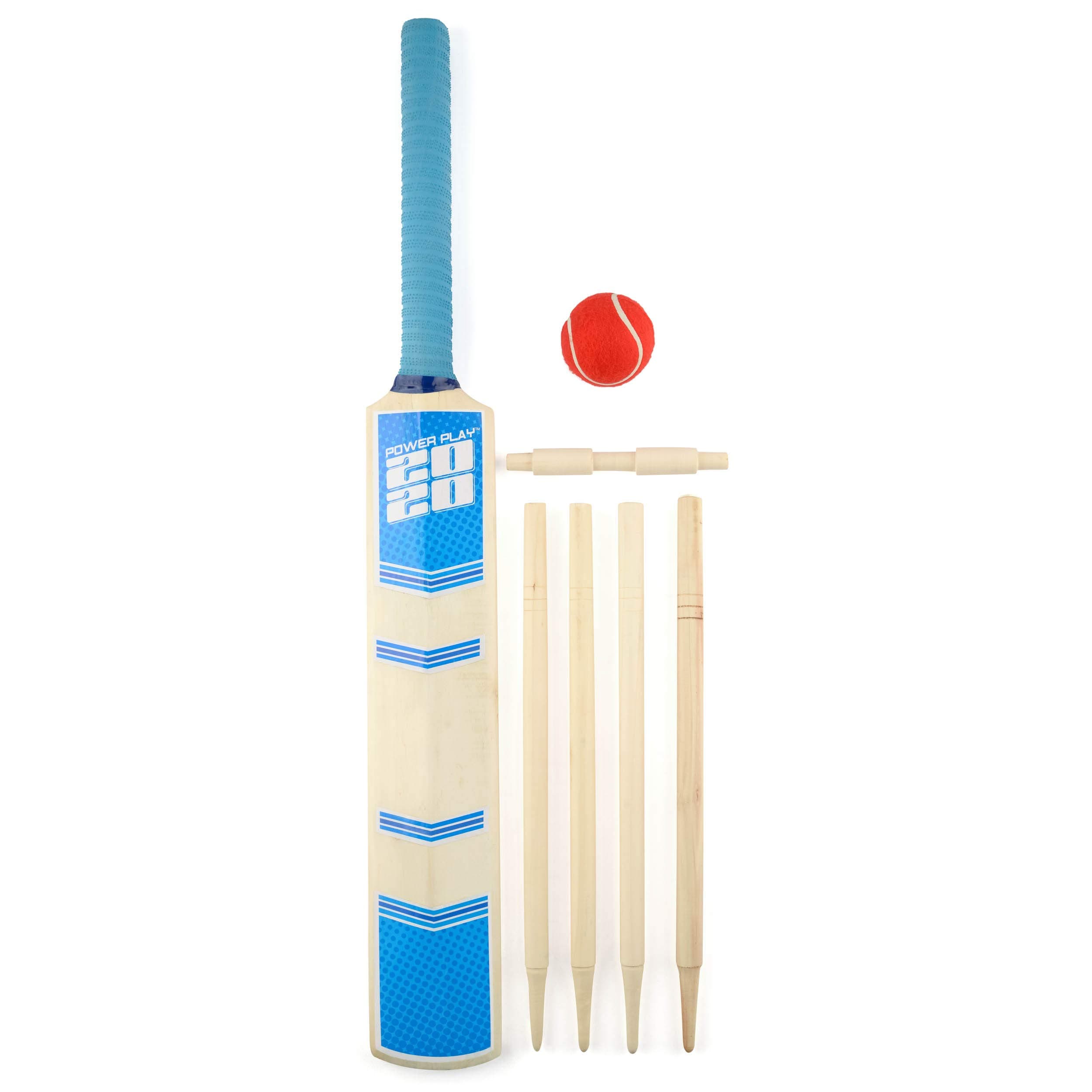 PowerPlay BG888 Deluxe Cricket Set with Cricket Bat, Ball, 4 Stumps, Bails and Bag, Size 3 Bat