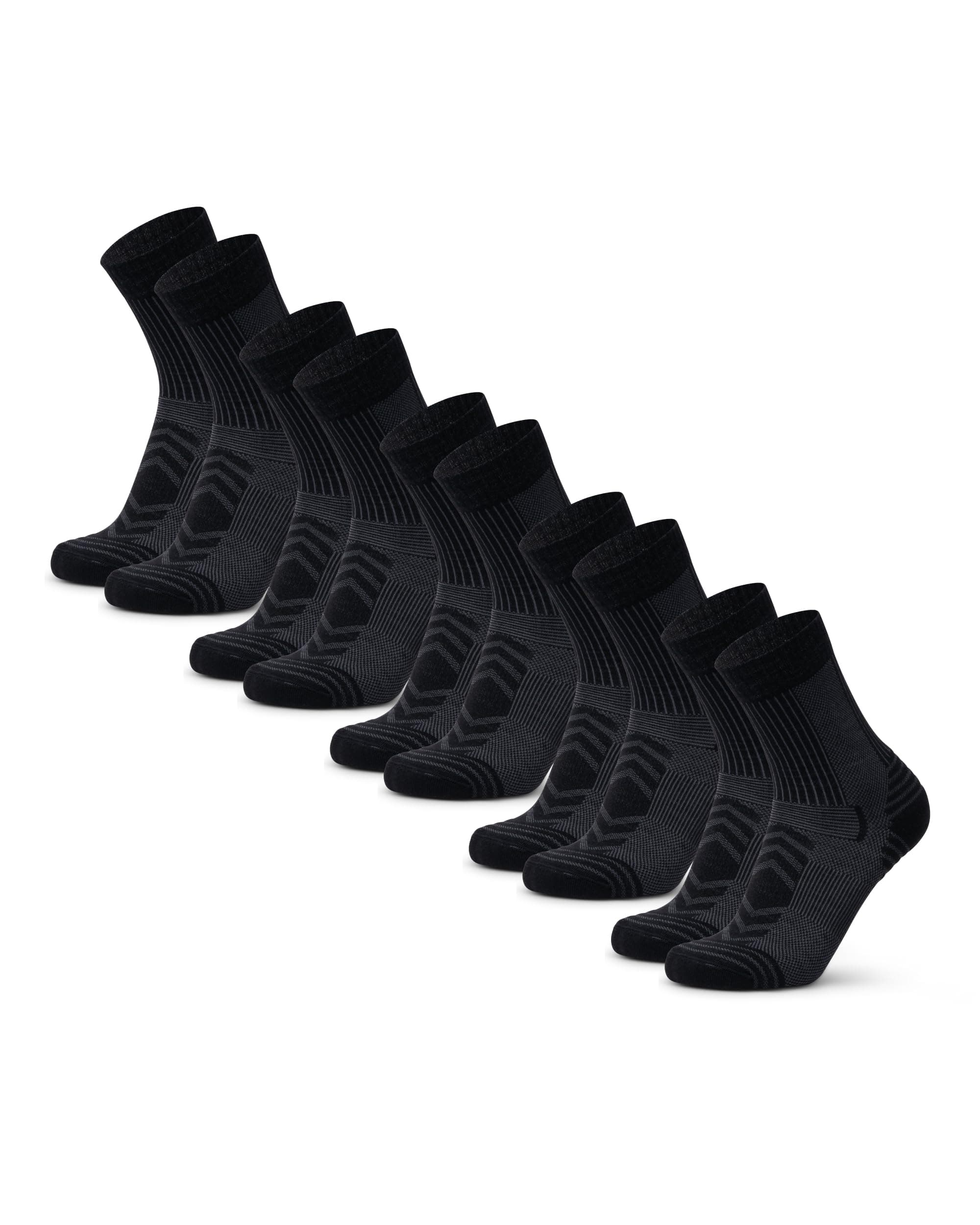 Mens Womens Lightweight Merino Wool Hiking Socks Anti Blister 3 Pairs