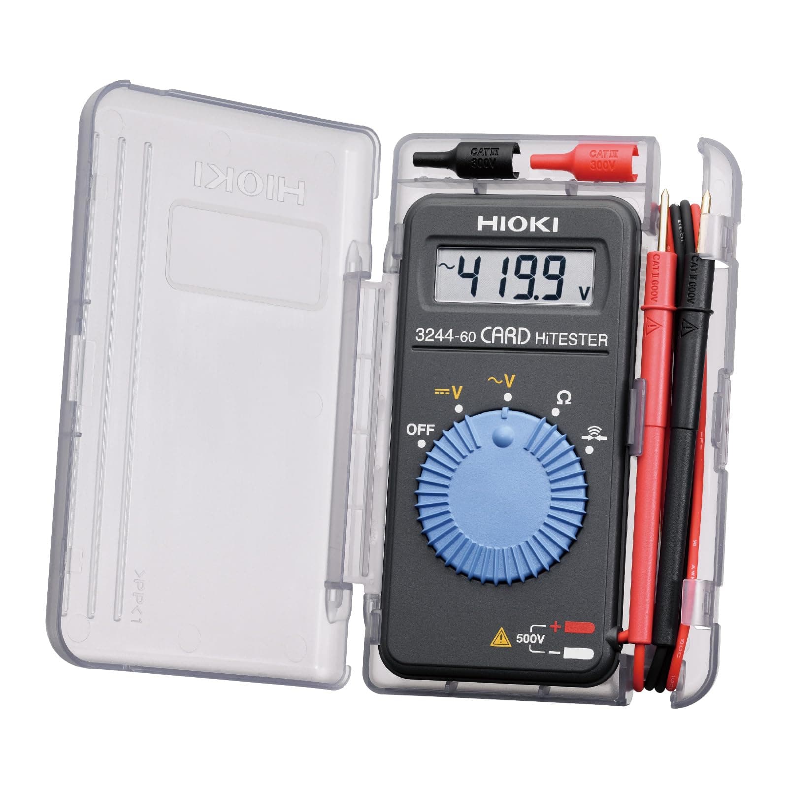 3244-60 Card HiTester and Digital Multimeter - 41.99 Megaohms Resistance,500V AC/DC Voltage