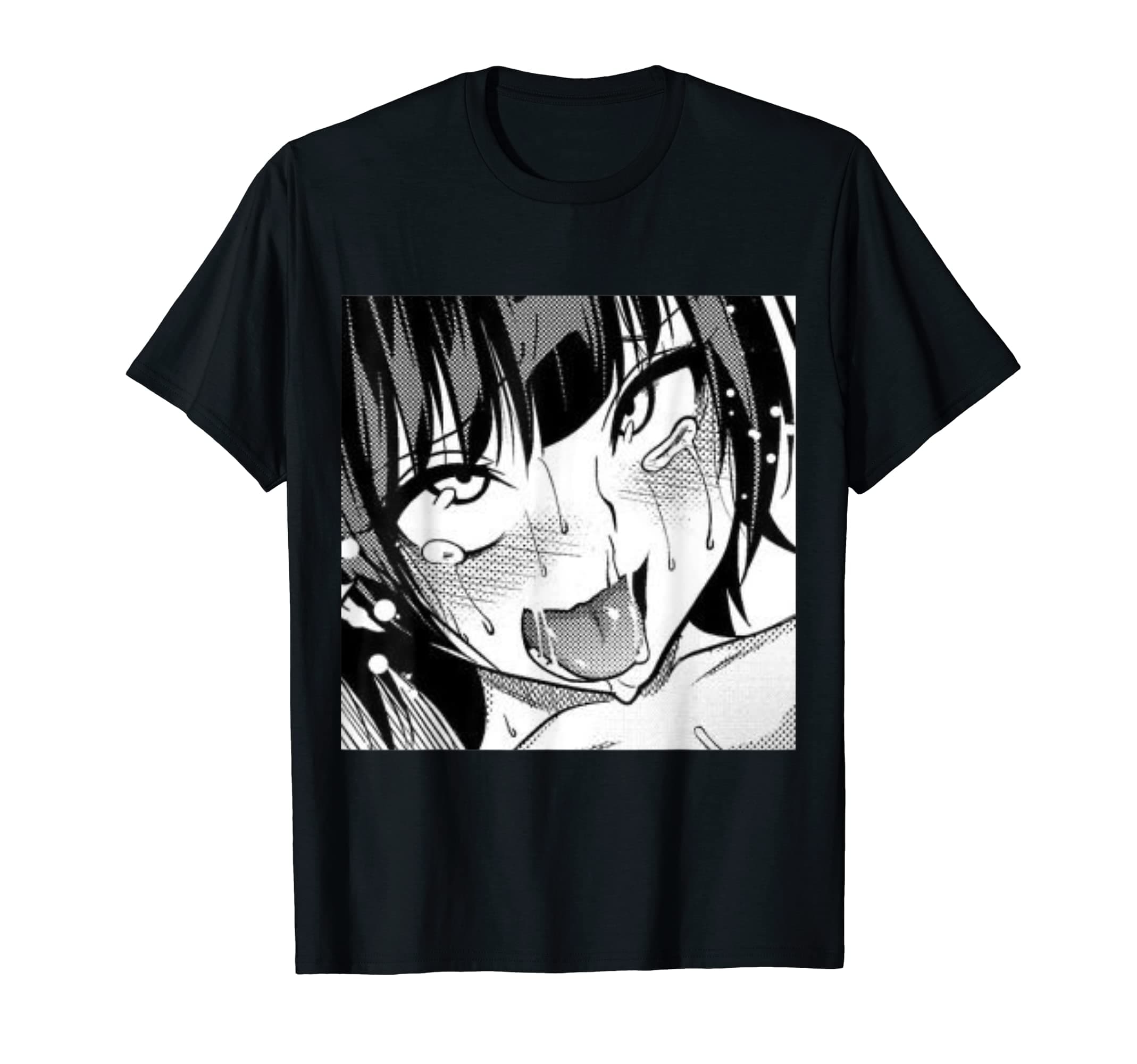 Otaku Tees CoAhegao Anime Girl With Tongue and Hands Out Weeb T-shirt T-Shirt