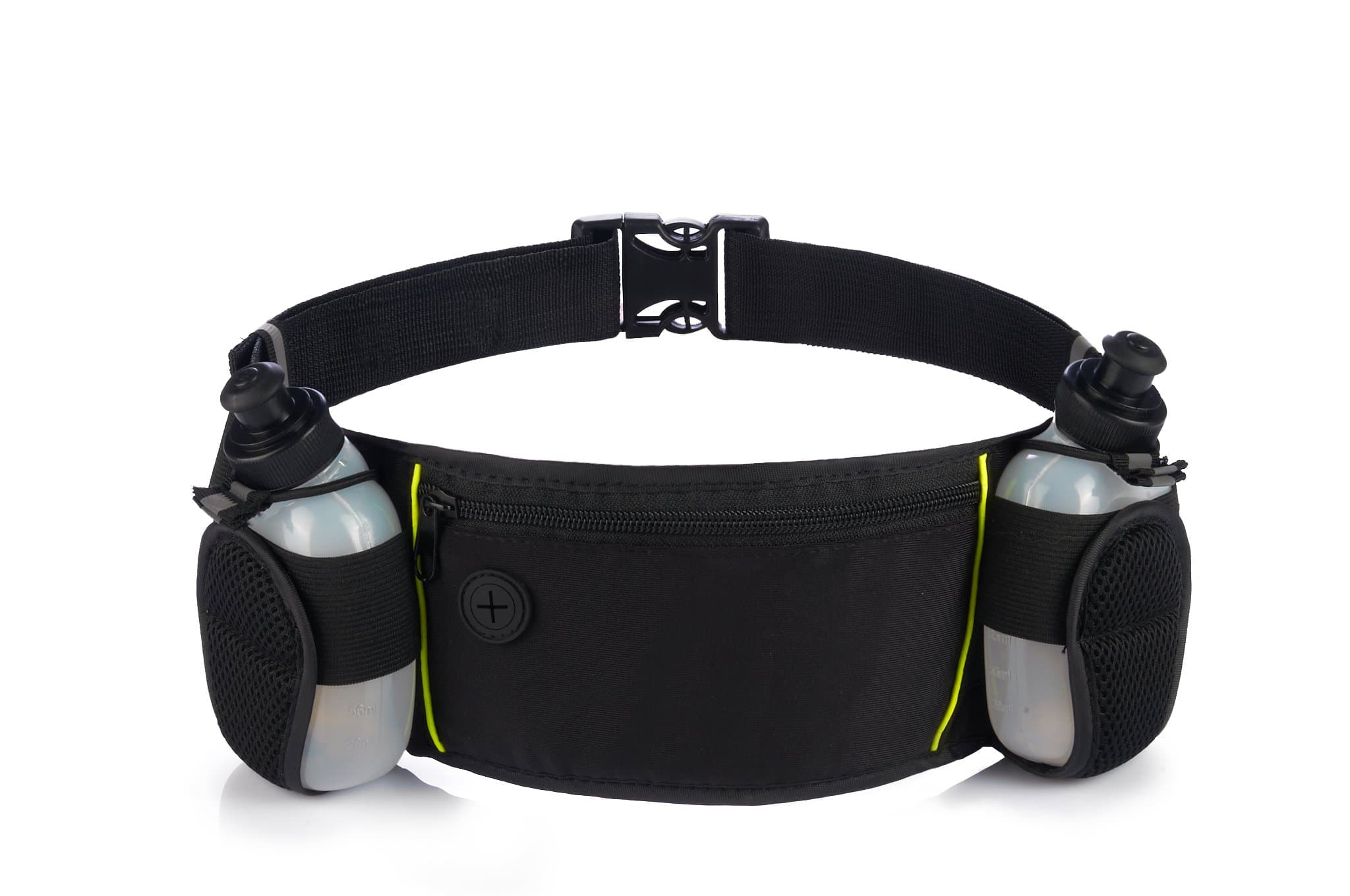 Soulrunner Hydration Running Belt with 2 BPA Free Water Bottles -Best Waist Pack Accessories for Men&women-fits All Smartphones - Possible to Adjust to Fit Most Waist Sizes-for Running, Hiking, Travel