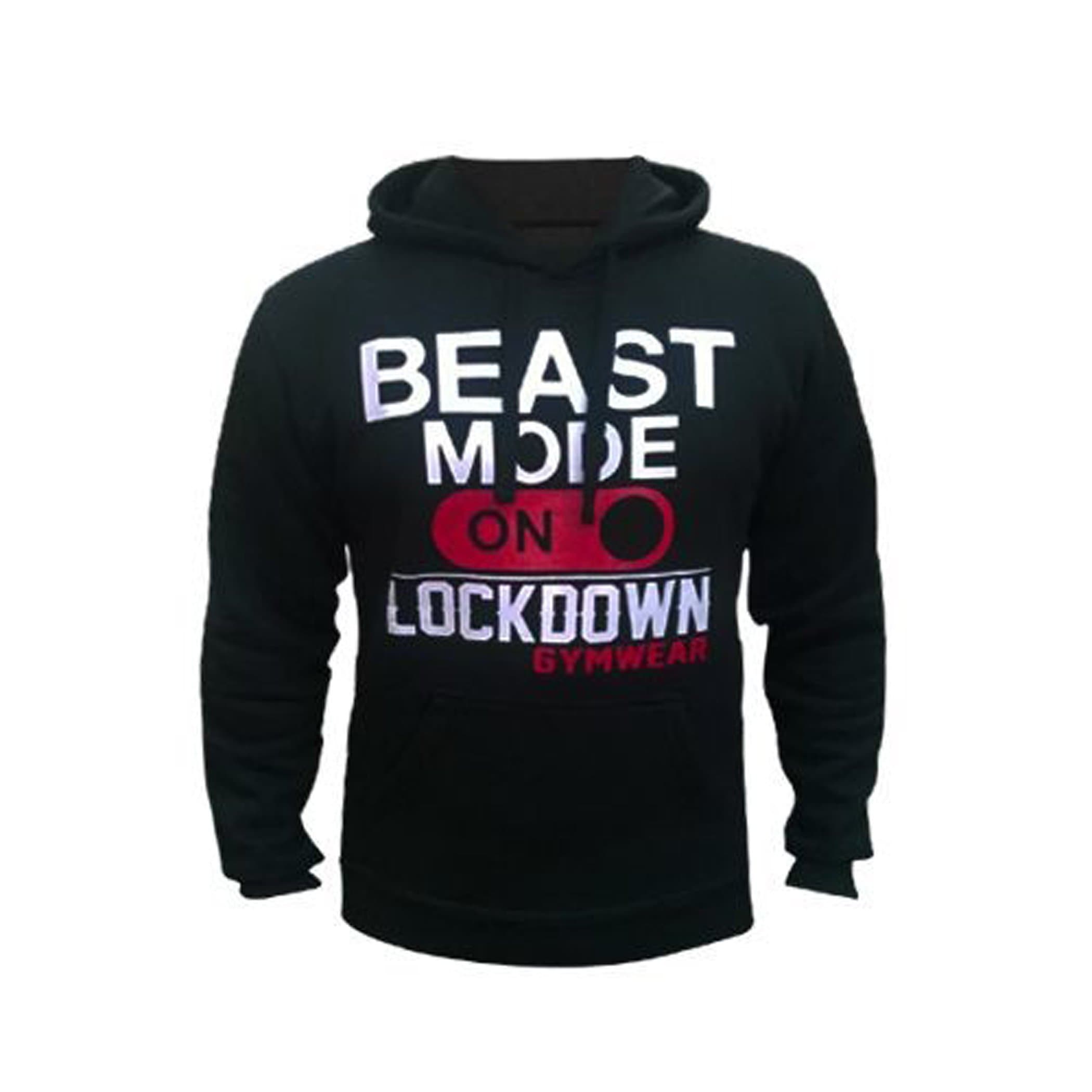 Lockdown Beast Mode On Hoodie Hoody Top Sweat Gym Gymwear Size XL