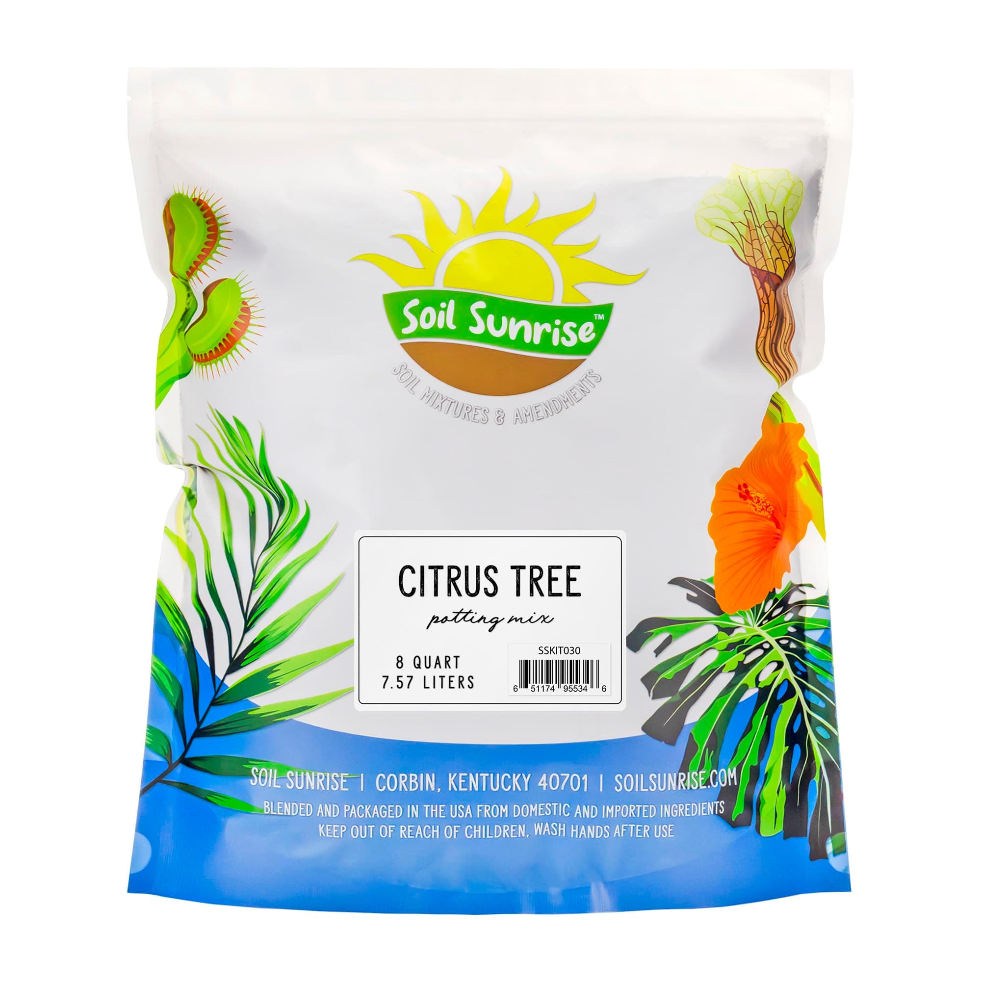 Soil Sunrise Citrus Tree Potting Soil Mix (8 Quarts) Special Blend for Indoor Oranges, Lemons, Limes and More