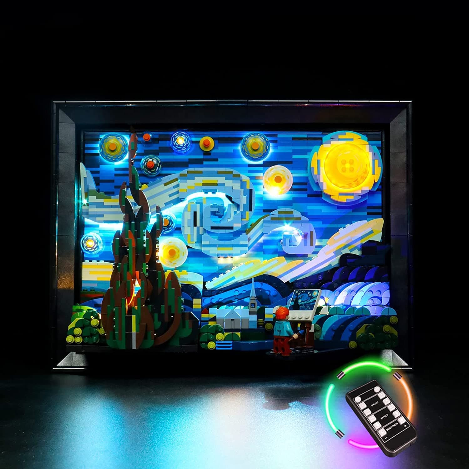 BrickBling Light Kit for Lego 21333 Vincent Van Gogh - The Starry Night, DIY LED Lighting with Remote Control