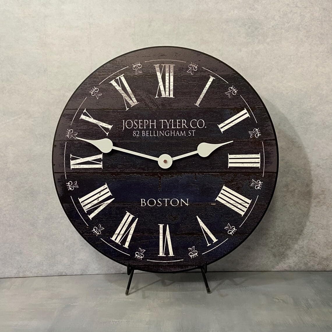 Barnwood Navy Blue Large Wall Clock | Ultra Quiet Quartz Mechanism | Hand Made in USA Beautiful Crisp Lasting Color | Comes in 8 Sizes | 15-Inch