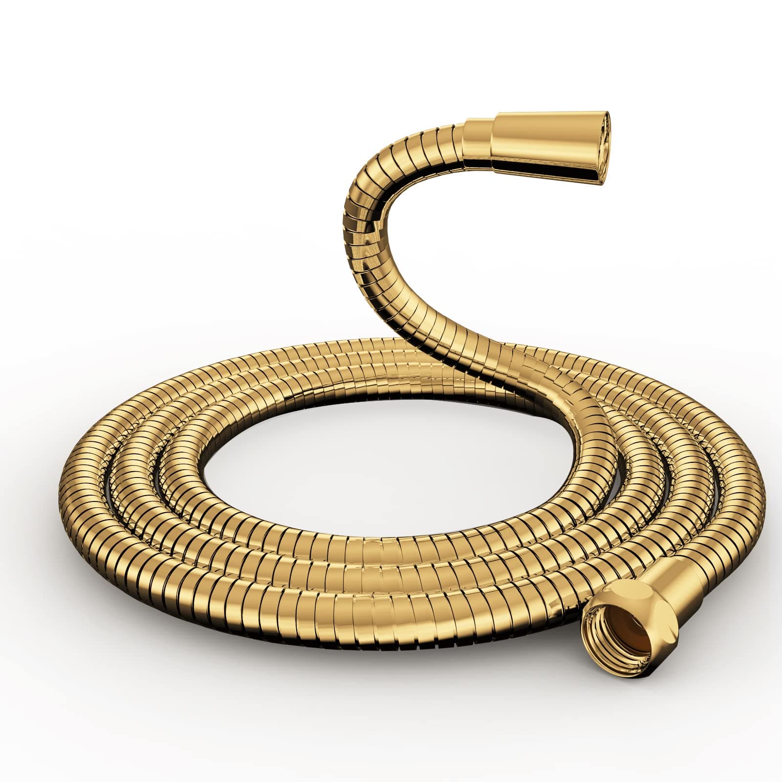 Shower Hose 2 m Kink Protection Shower Hose 2 m Stainless Steel 304 Chrome-Plated (1.5m Gold)