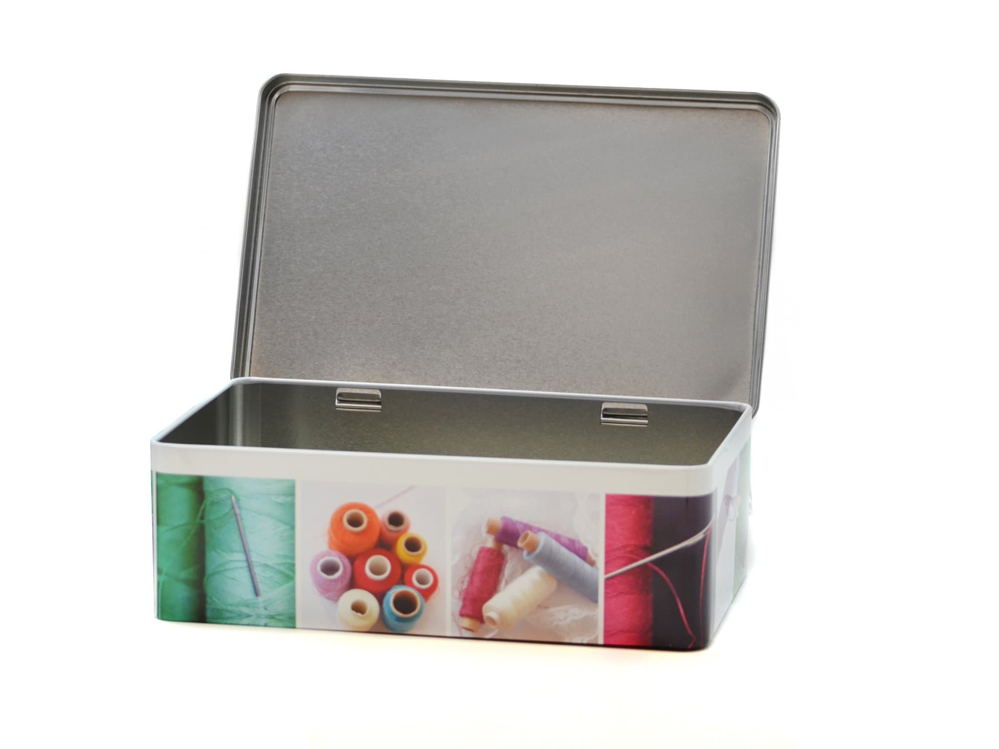 Arteregal Sewing Box, Metal, Blue, 20.0 x 13.0 x 7.0 cm