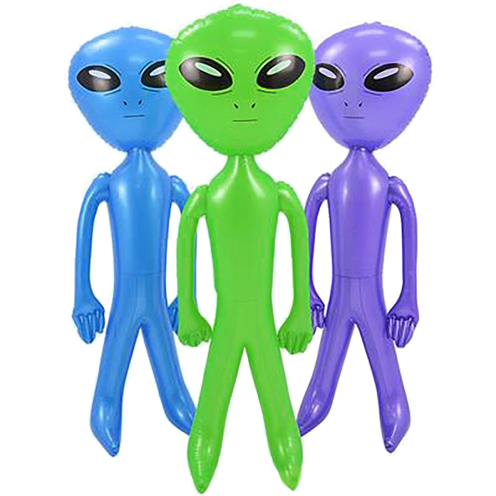 SNInc. Large Inflatable Alien Party Decoration - 1 Alien Inflate Random Color