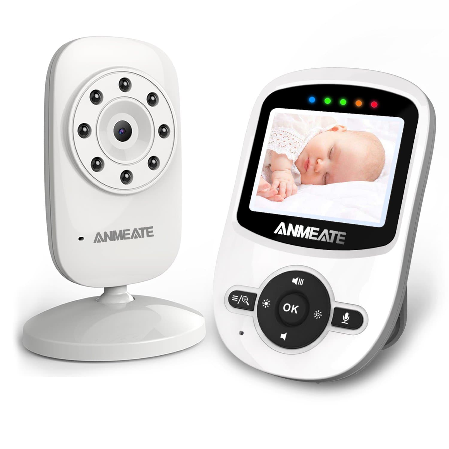 Wireless Video Baby Monitor with Digital Camera , Night Vision Temperature Monitoring & 2 Way Talkback System ANMEATE