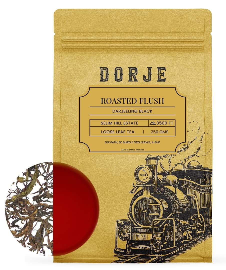Roasted Flush Darjeeling Black Tea | 250g (Pack of 1) | Selim Hill Estate | Rich & Bold Roasted Flavour | 100% Single Estate Whole Leaf | No Dust or Fannings | 100 Cups
