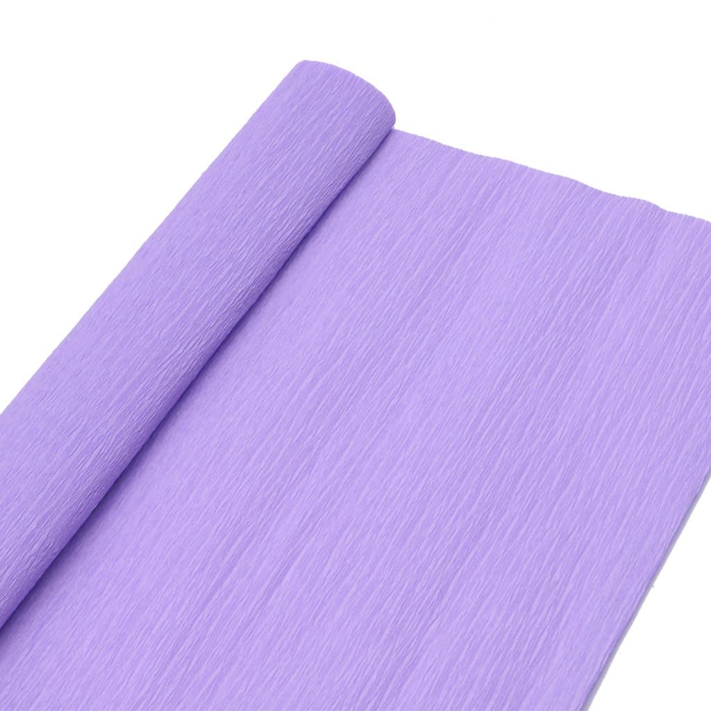 Haorw Crepe Paper 19.69"x98.43" Streamer Roll Wedding Birthday Party Supplies Children Handmade (Light Purple)