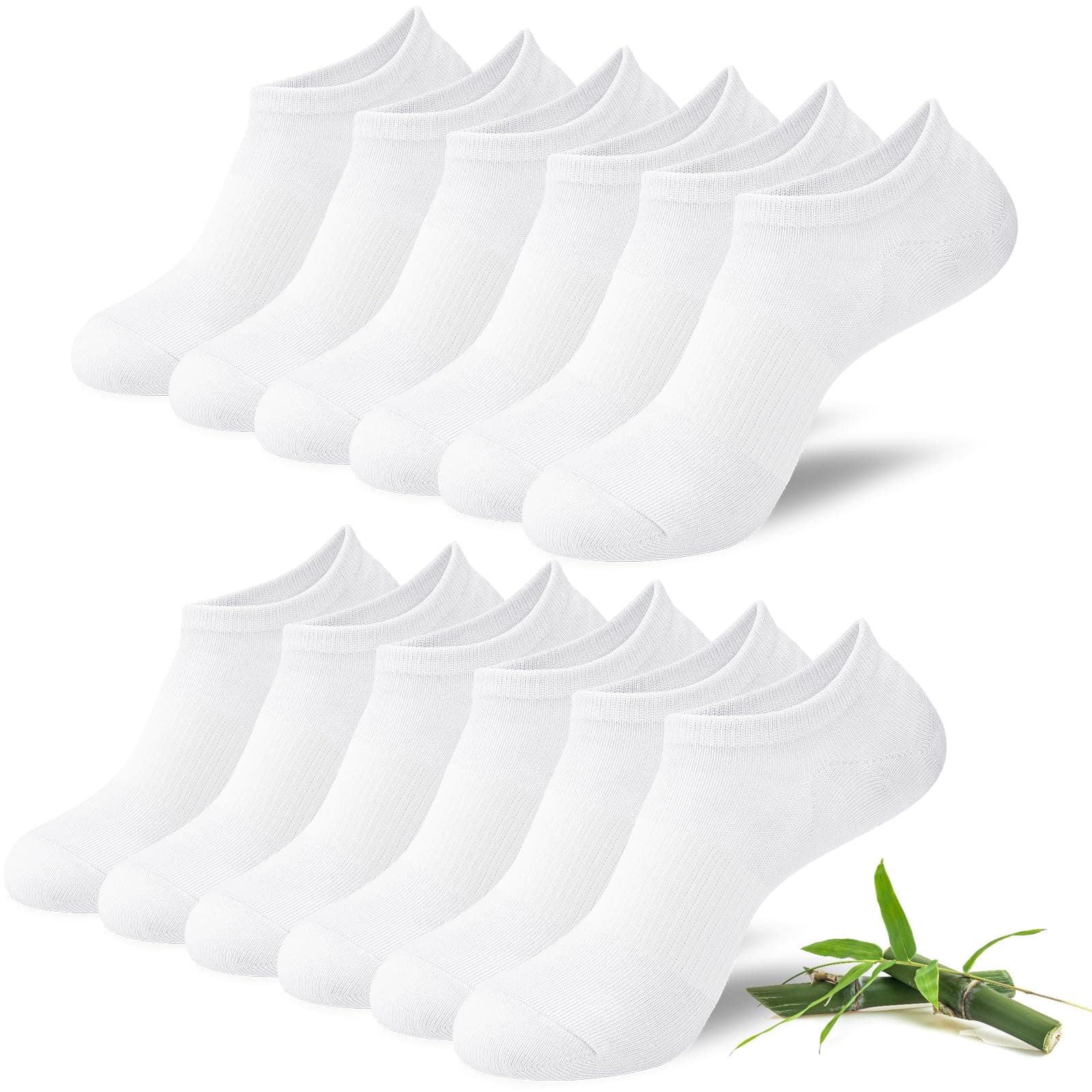 Niofind Bamboo Trainer Socks for Womens and Mens, No Show Ankle Socks Low Cut...