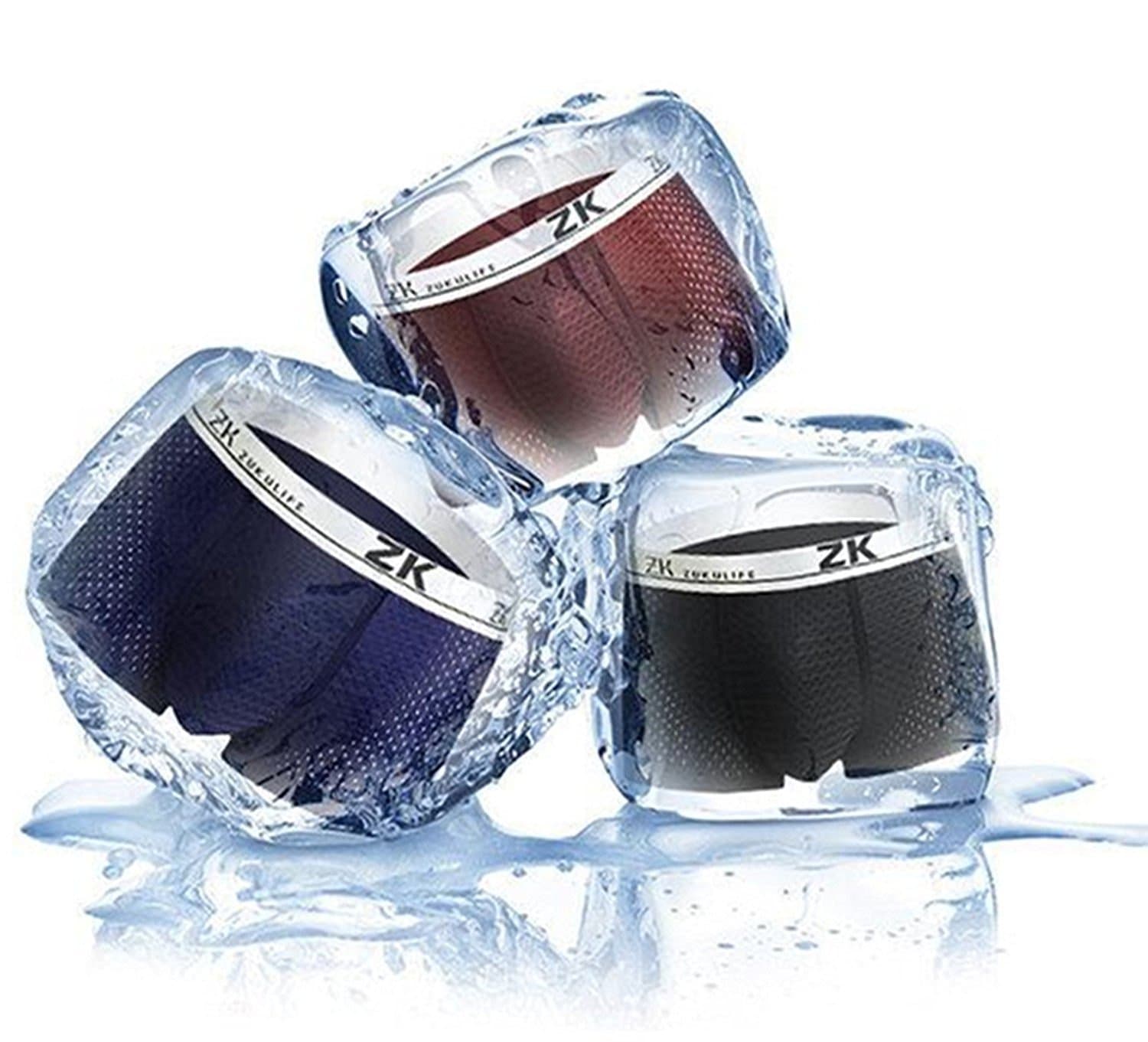 ZUKULIFE Mens Ice Silk Boxer Mesh Brief