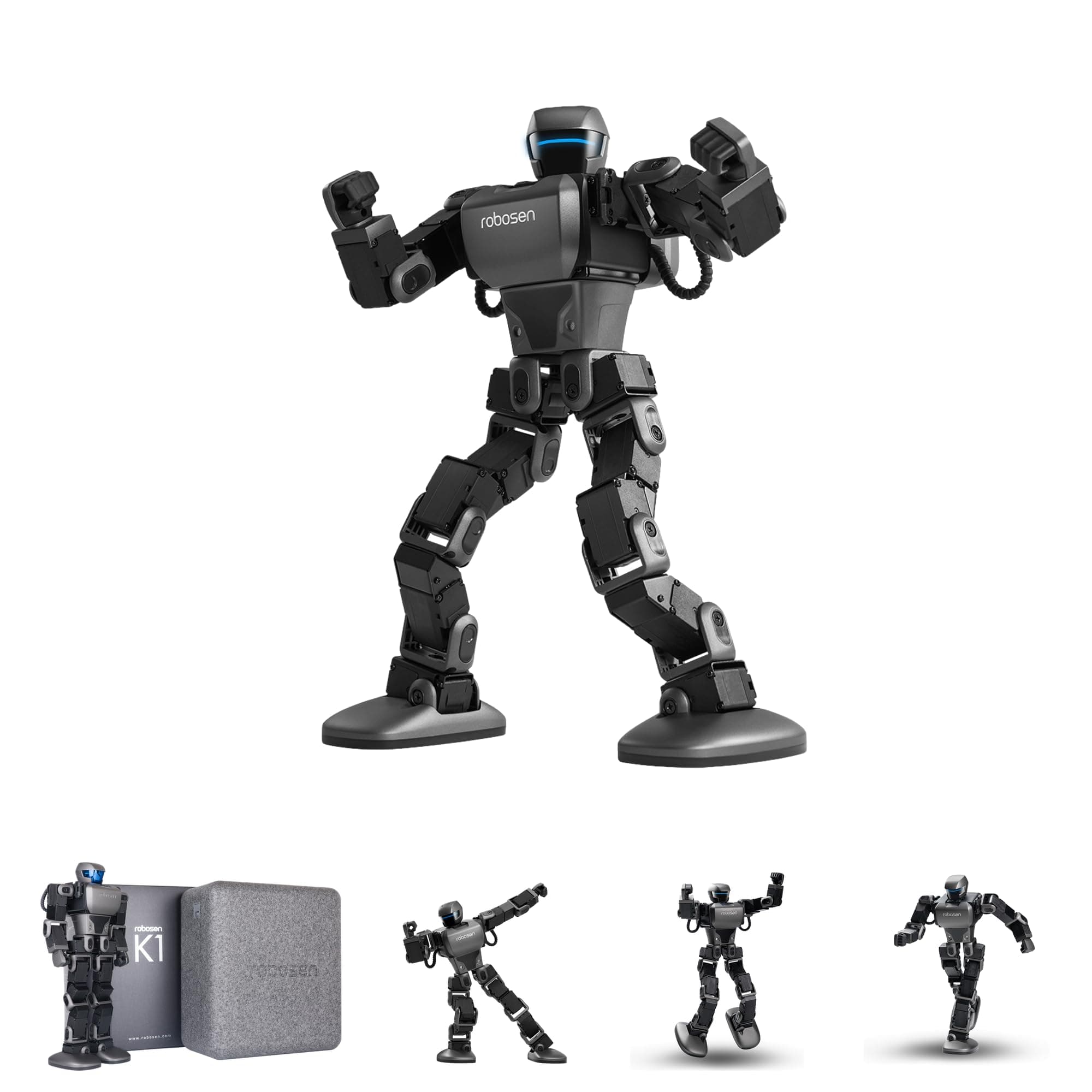 Interstellar Scout K1 Pro Series - Next-Gen Family Entertainment Robot, Voice-Controlled, Programmable Bipedal Humanoid with Manual and Block-Based Programming, Lightweight and Portable