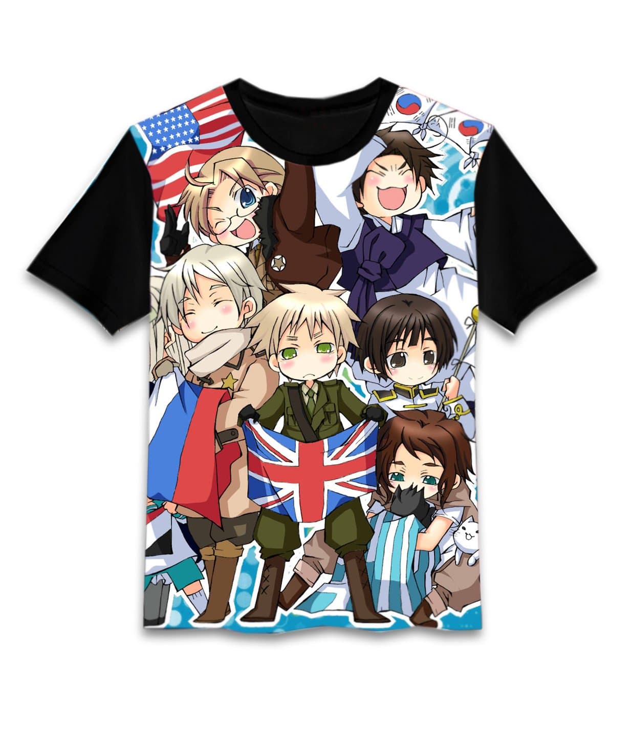Dreamcosplay Anime Hetalia: Axis Powers Short-Sleeve T-Shirt (Asian Size S) Black