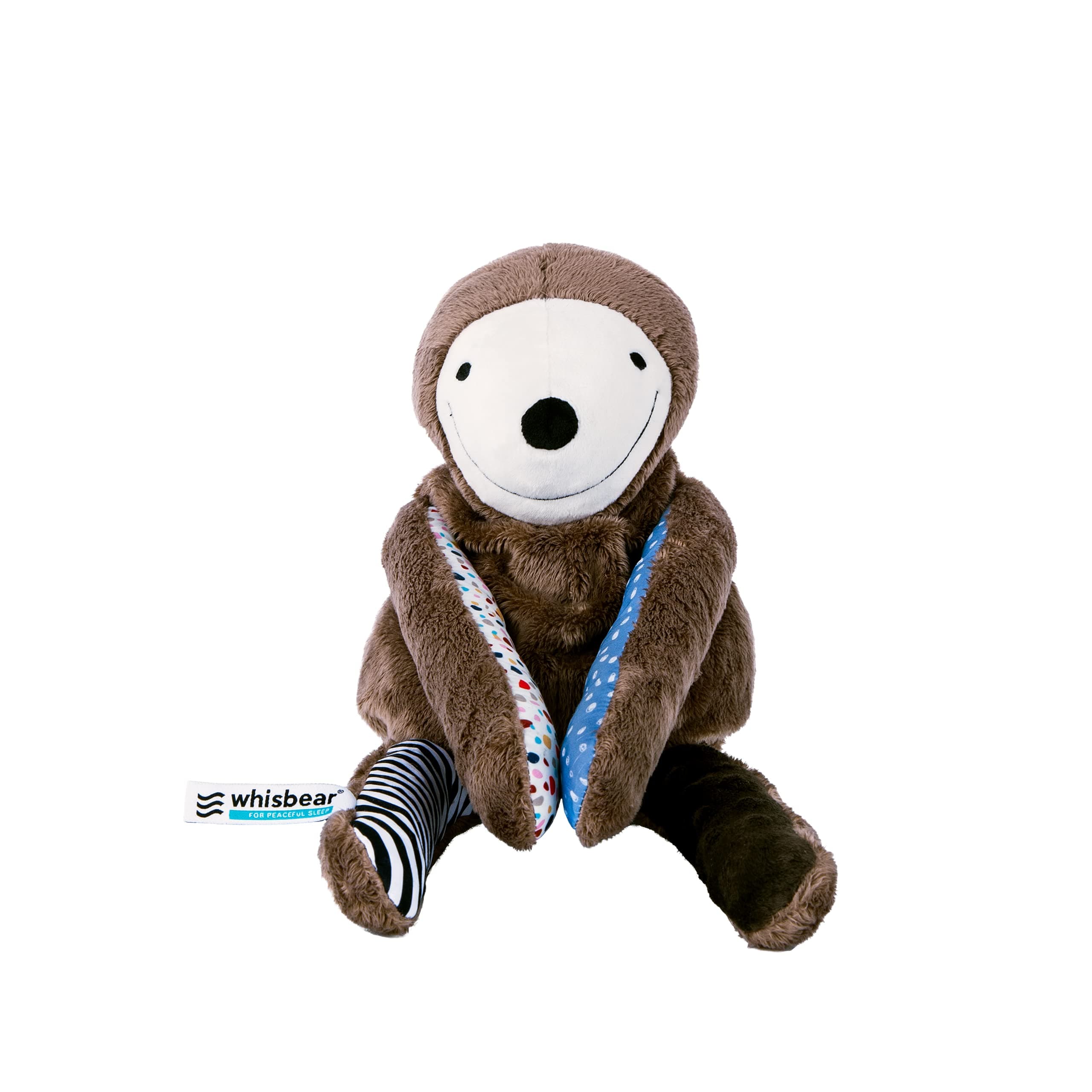 Whisbear E-zzy The Sloth, app Operated Soothing Toy, Baby Sleep Monitor, Parents’ Assistant, Helps Babies Fall Asleep with a Calming Sound, reacts to Babies’ Crying, Safe Sensory Toy
