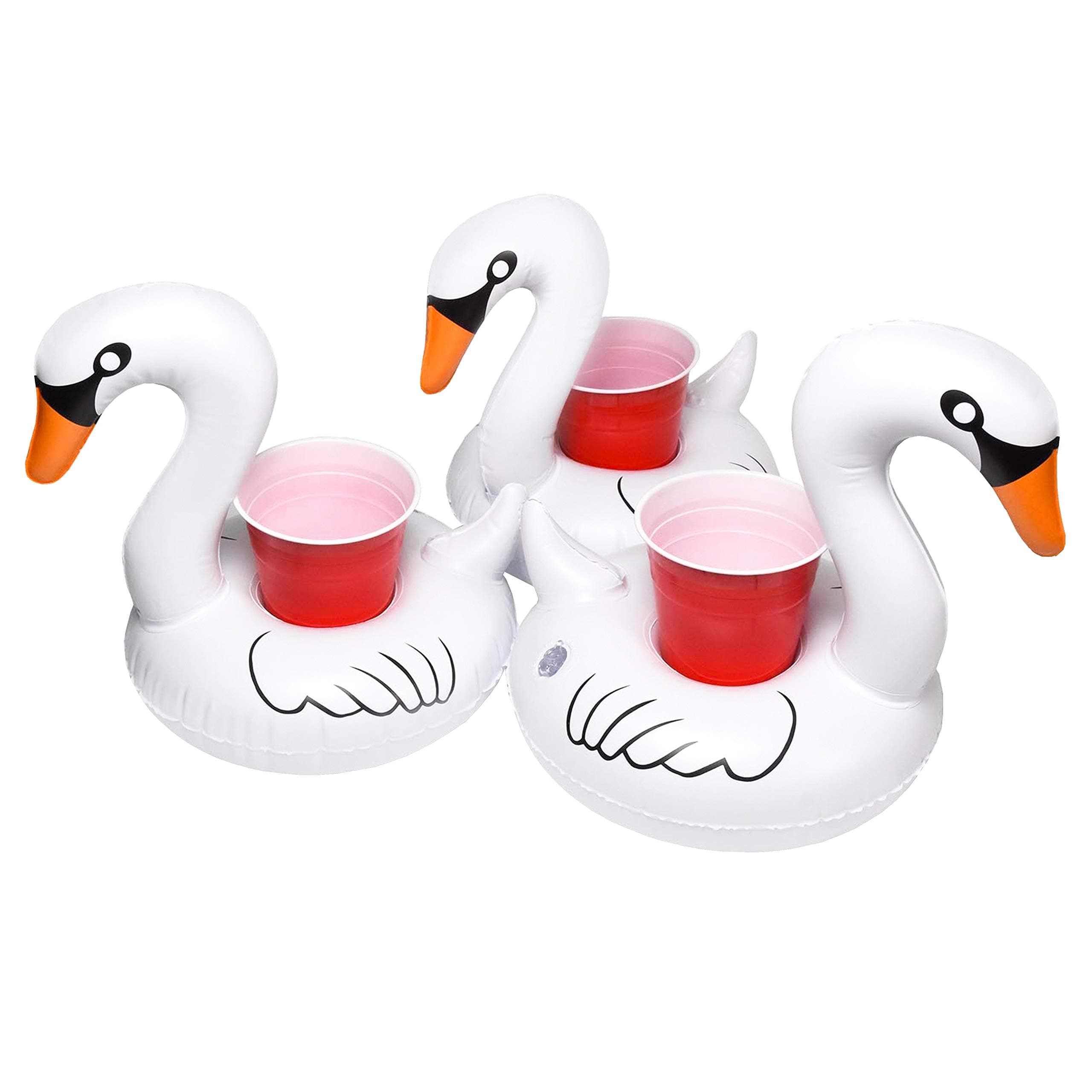 GoFloatsInflatable Pool and Hot Tub Drink Holders (3 Pack) (Choose - Unicorn, Flamingo, Palm Tree and More)