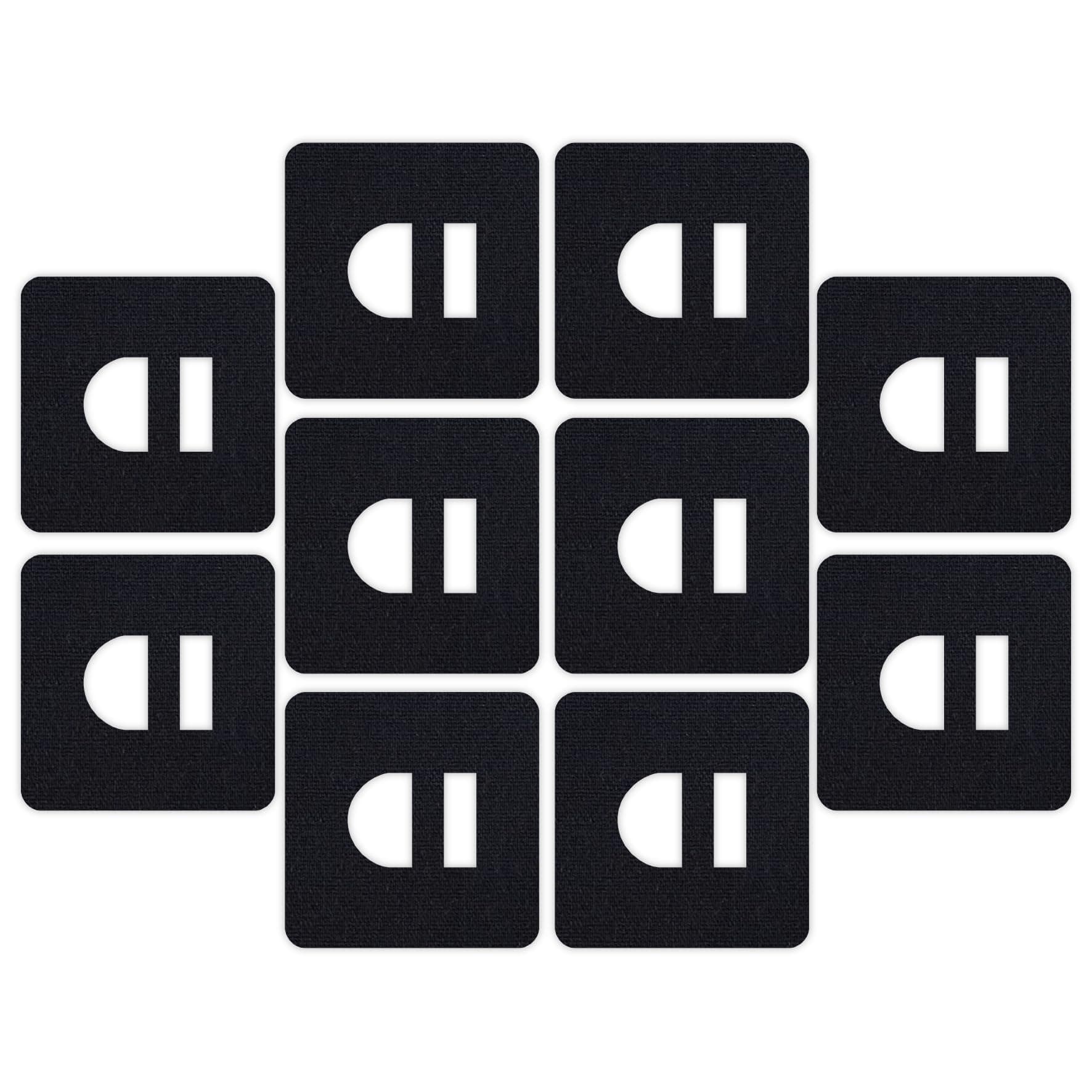 Omnipod overtape adhesive patch, extra secure & water resistant. (Black)