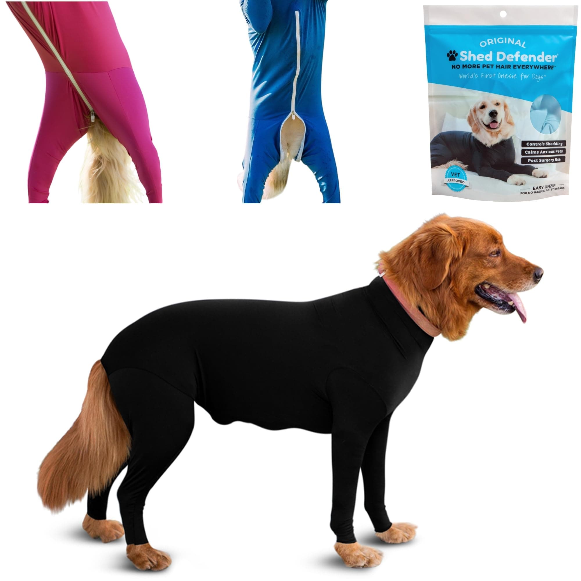 Original Dog Onesie for Dog Shedding, Seen on Shark Tank, Lightweight Breathable, Bodysuit for Dogs, Recovery Suit, Jumpsuit, Dog Body Suit, Shed Shirt, Post Surgery Onesie, Vet Approved