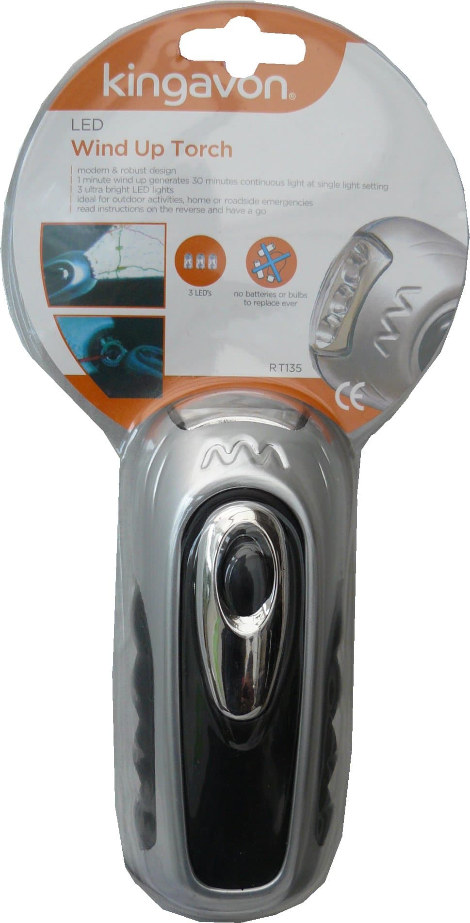 3 LED DYNAMO BRIGHT WIND-UP GENERATOR TORCH LIGHT