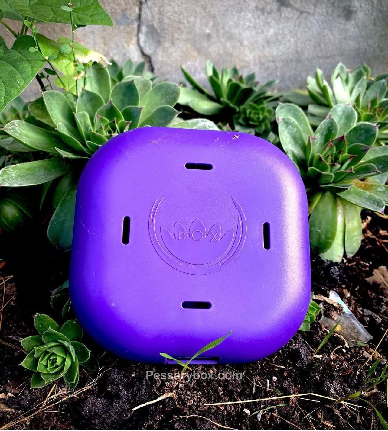 Discreet Pessary Storage case Container with Vented lid and Personal Lubricant Clip