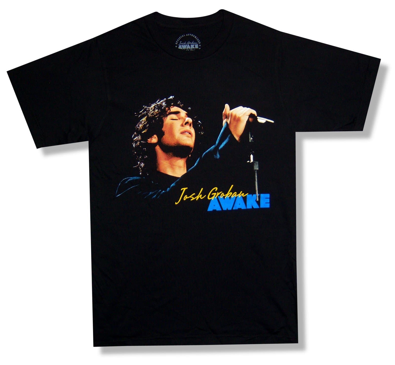 Josh Groban Singing Picture Awake Tour (Verona - Las Vegas) Black T Shirt (Small)